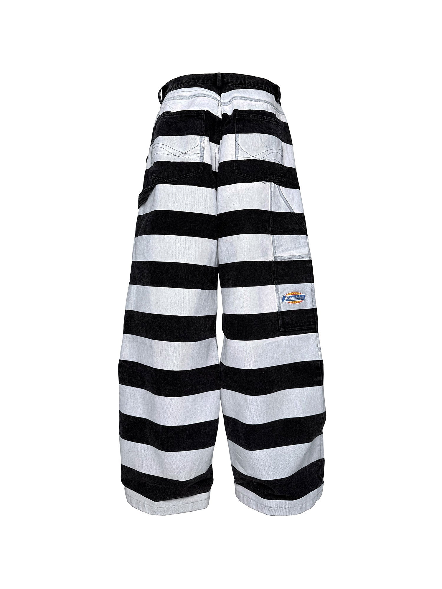 PCCVISION Striped Straight-Leg Pants-Pants-S-Free Shipping Leatheretro