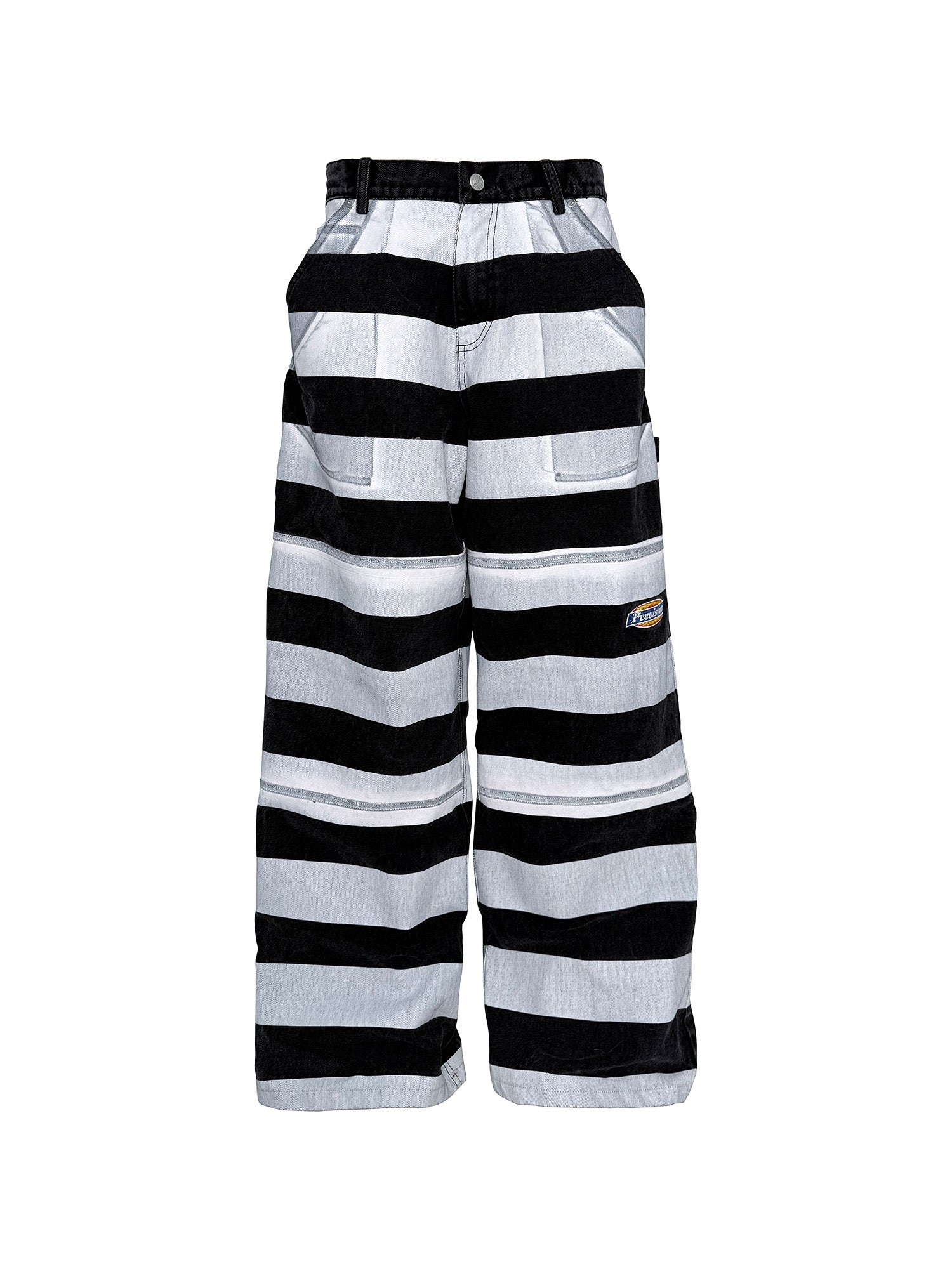 PCCVISION Striped Straight-Leg Pants-Pants-S-Free Shipping Leatheretro