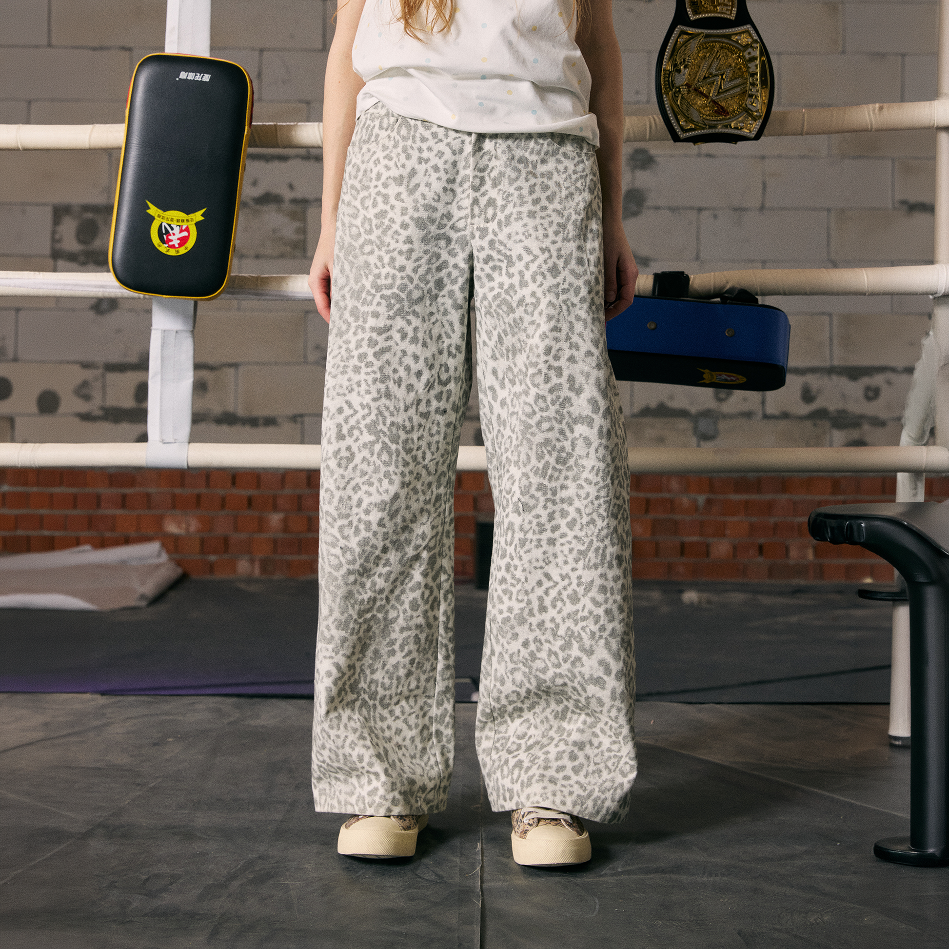 DONSMOKE Leopard Loose-Fit Jeans-Pants-S (Preorder)-Free Shipping Leatheretro