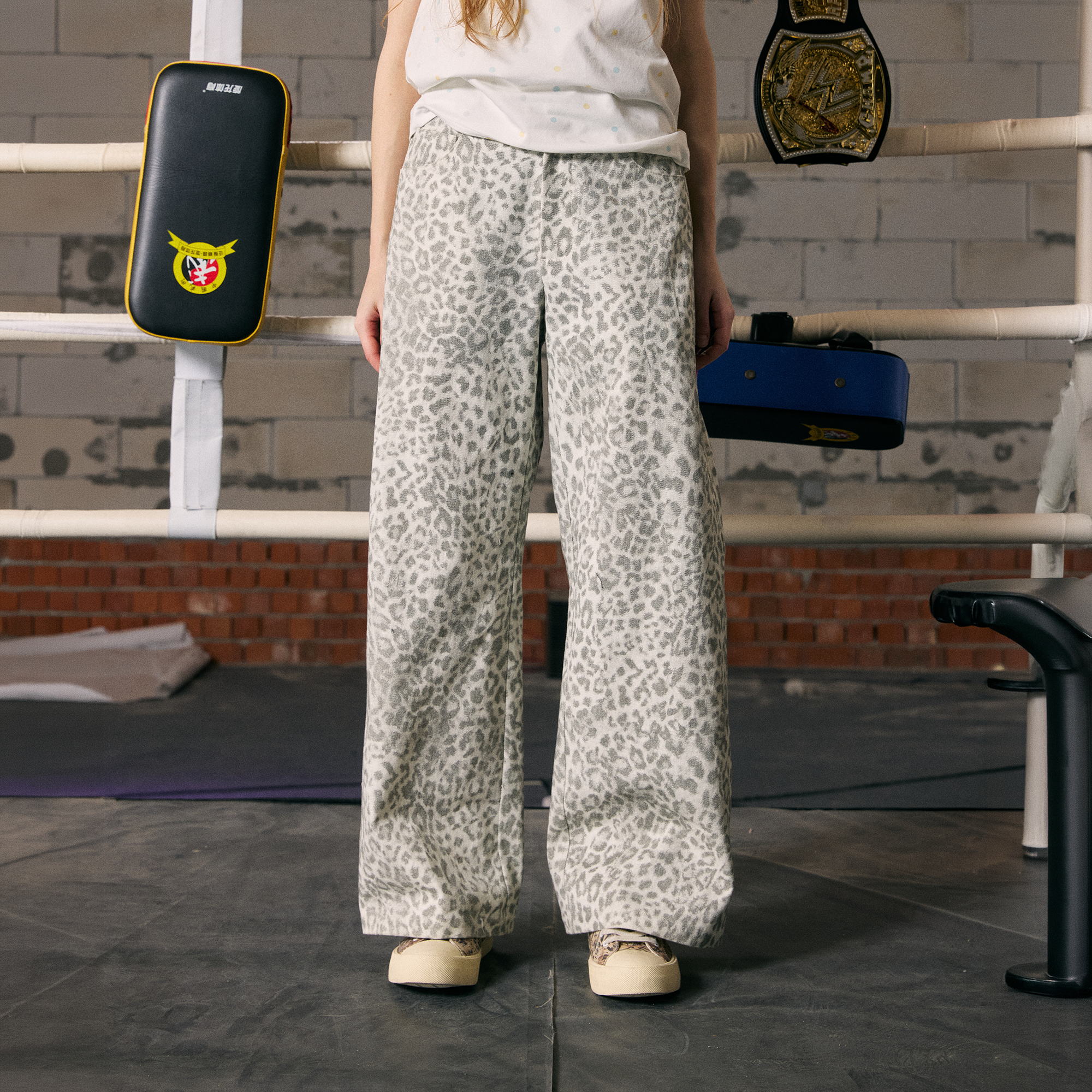 DONSMOKE Leopard Loose-Fit Jeans-Pants-S (Preorder)-Free Shipping Leatheretro