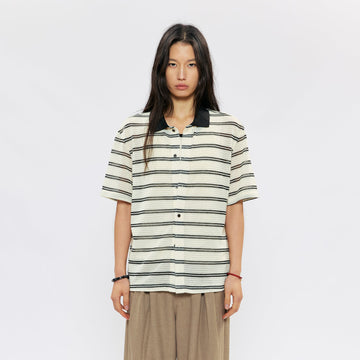 KREATE Stripe Knit Half Shirt-Half shirt-S (Preorder)-Free Shipping Leatheretro