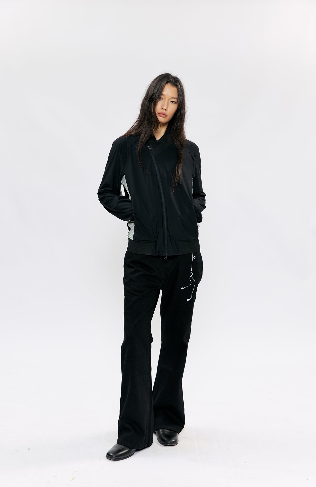 KREATE Asymmetric Zip Slim Sun Shield Jacket-Jacket-S (Preorder)-Gray-Free Shipping Leatheretro