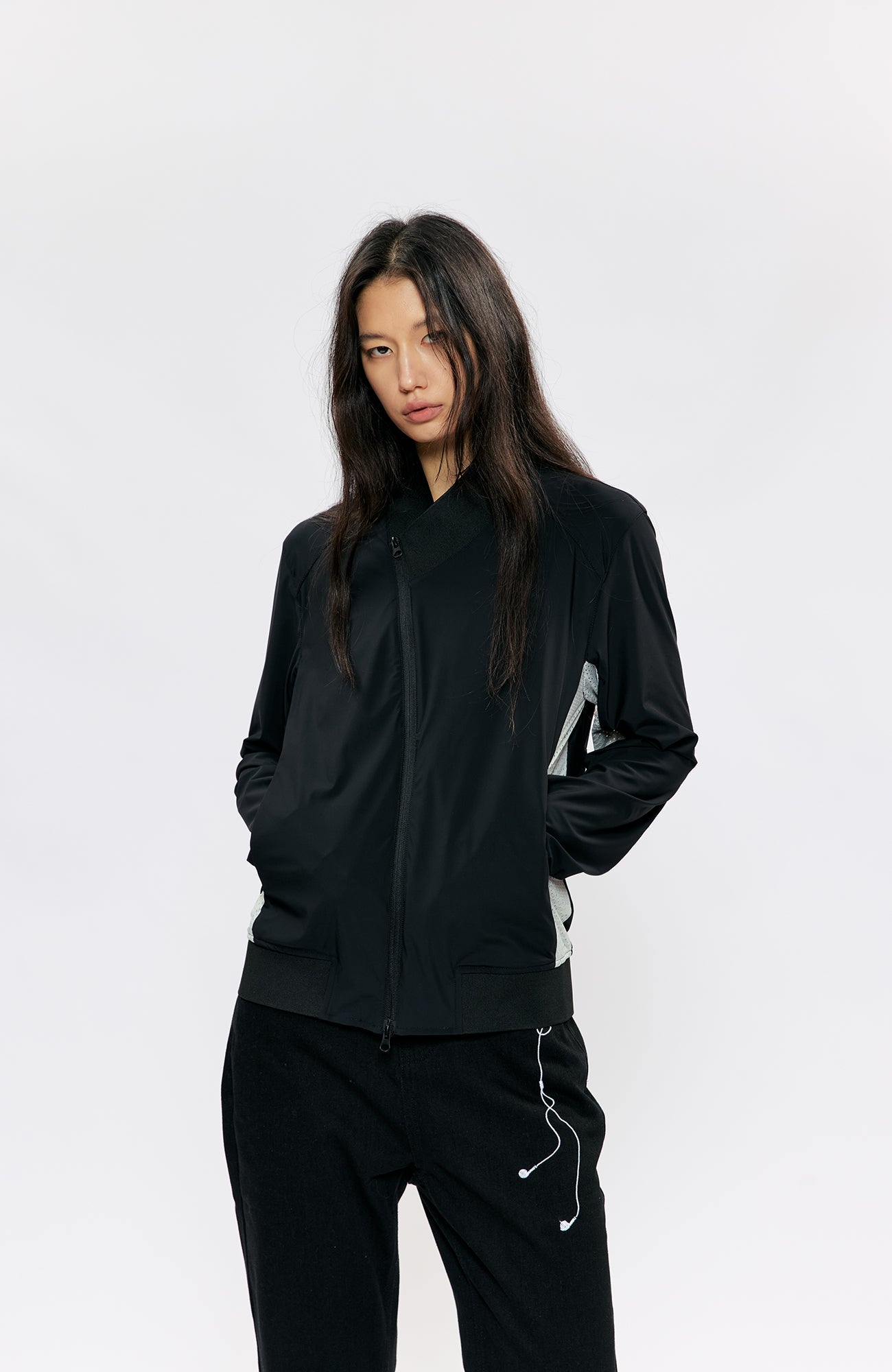 KREATE Asymmetric Zip Slim Sun Shield Jacket-Jacket-S (Preorder)-Gray-Free Shipping Leatheretro