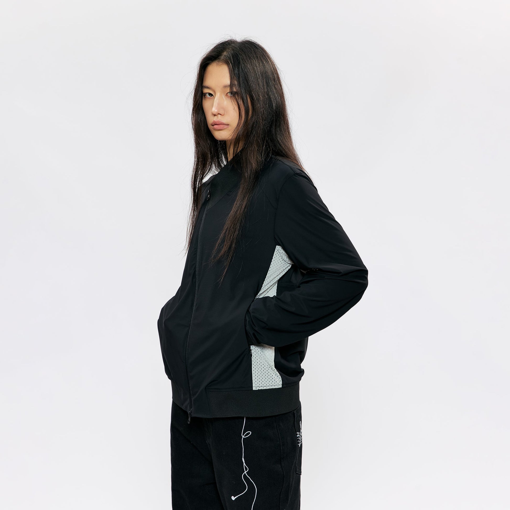 KREATE Asymmetric Zip Slim Sun Shield Jacket-Jacket-S (Preorder)-Gray-Free Shipping Leatheretro
