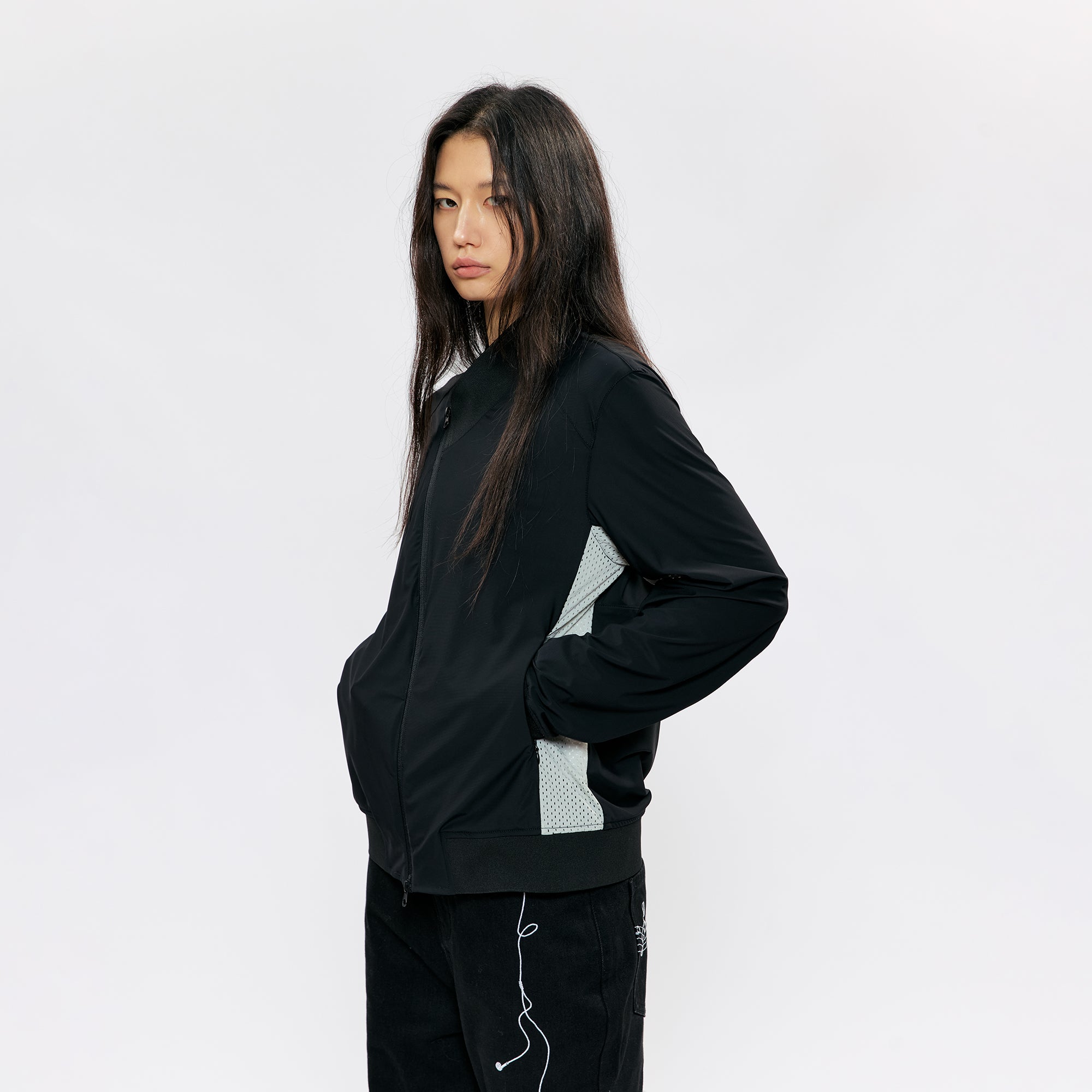 KREATE Asymmetric Zip Slim Sun Shield Jacket-Jacket-S (Preorder)-Gray-Free Shipping Leatheretro