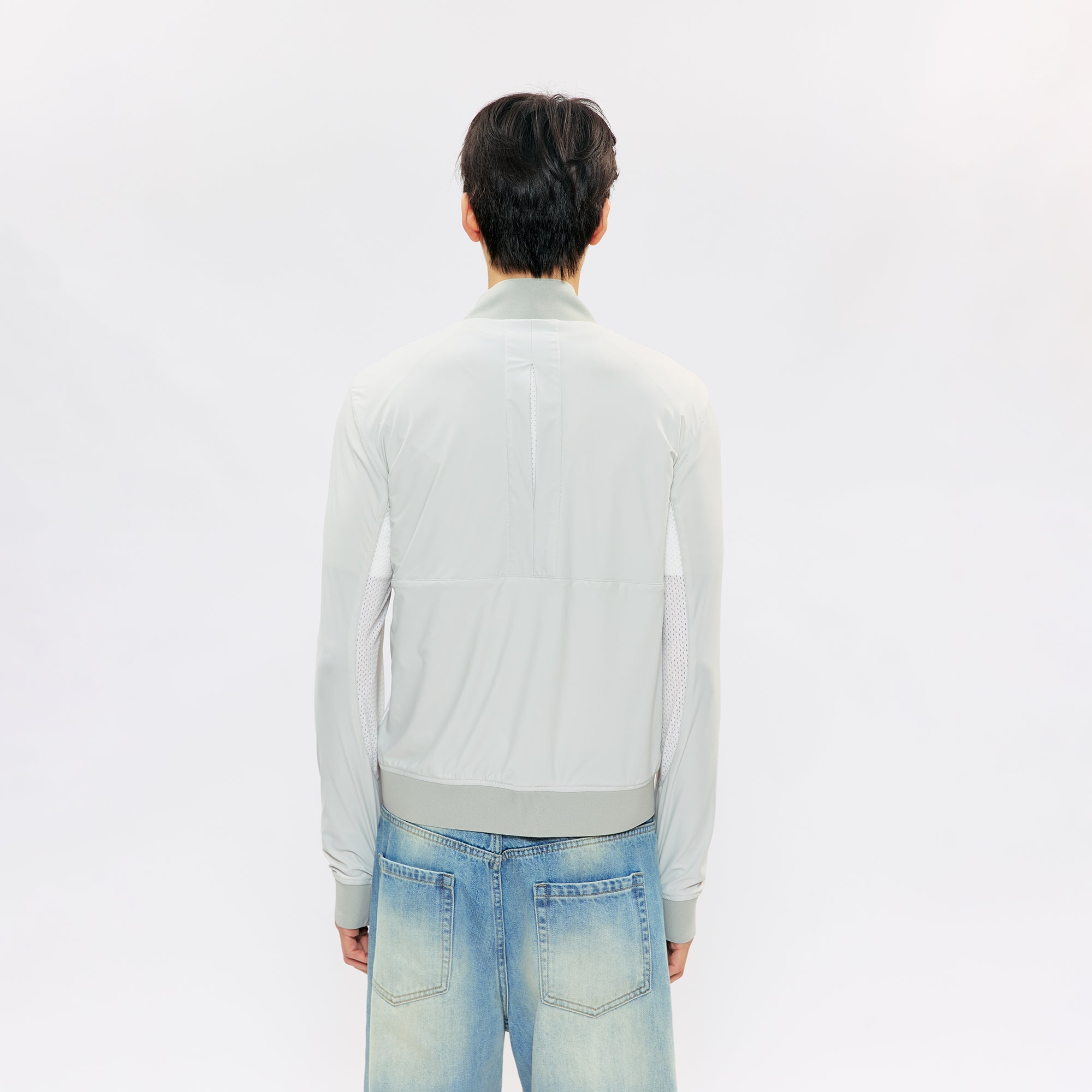 KREATE Asymmetric Zip Slim Sun Shield Jacket-Jacket-S (Preorder)-Gray-Free Shipping Leatheretro