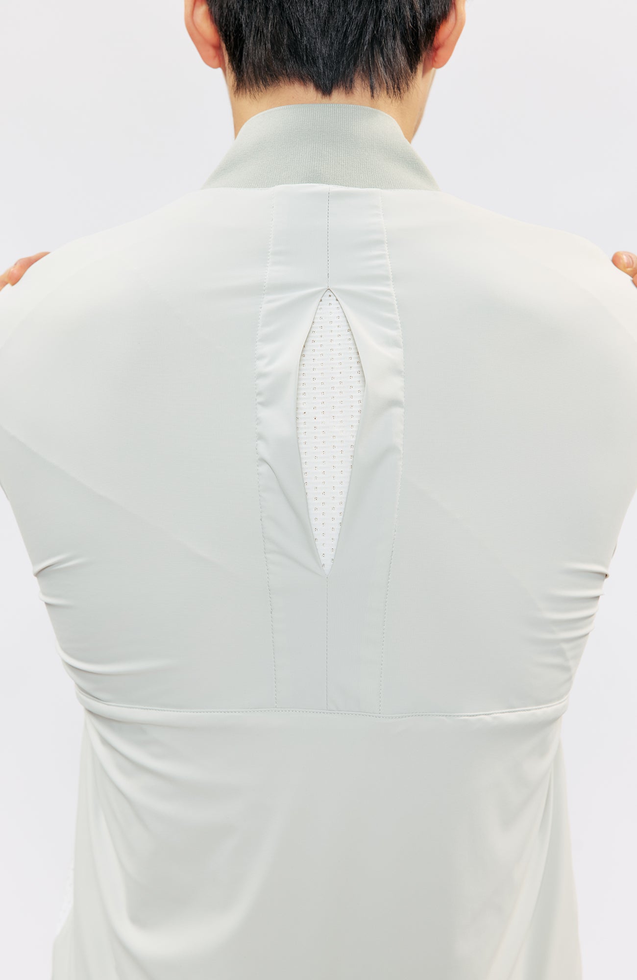 KREATE Asymmetric Zip Slim Sun Shield Jacket-Jacket-S (Preorder)-Gray-Free Shipping Leatheretro