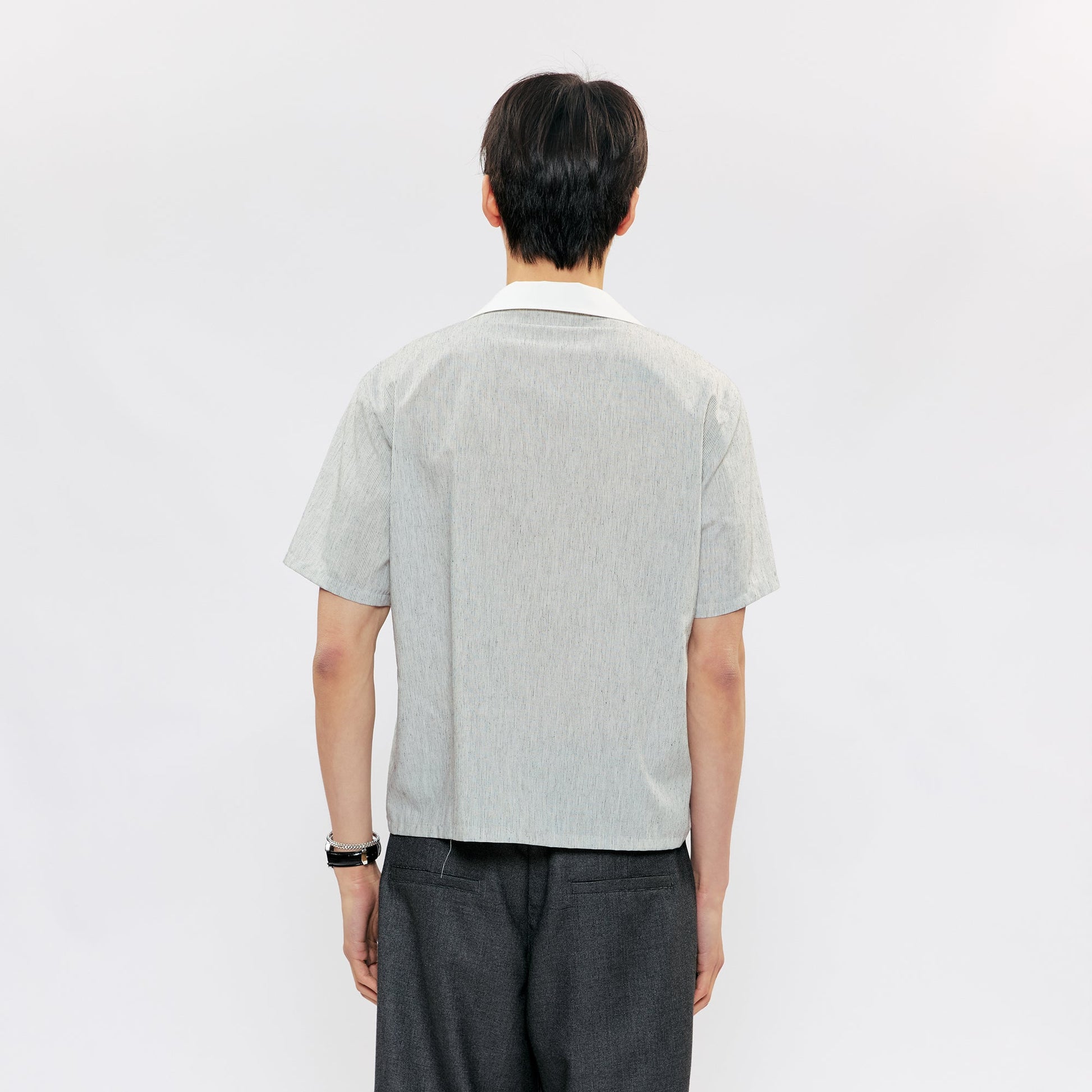 KREATE Layered V-Neck Collared T-Shirt-T Shirt-S (Preorder)-Free Shipping Leatheretro