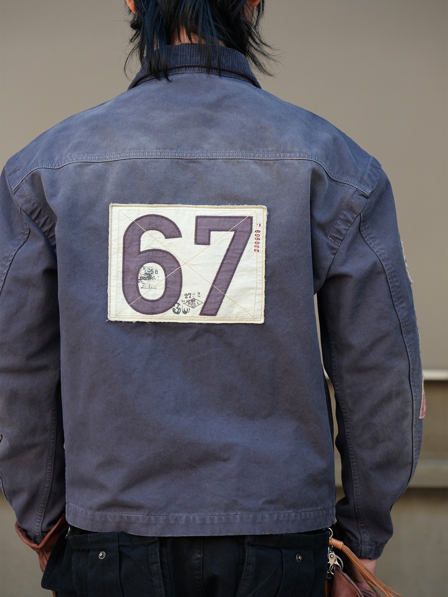 NEIGBORL Distressed Flight-Buckle Workwear Jacket-Jacket-S-Blue-Free Shipping Leatheretro