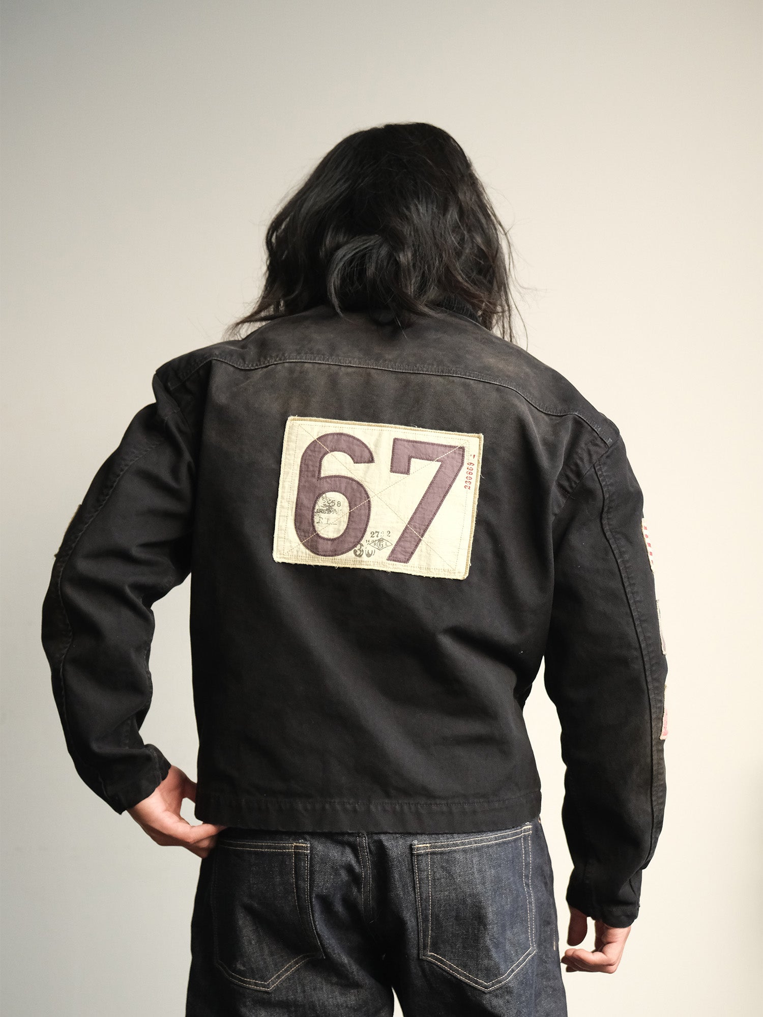NEIGBORL Distressed Flight-Buckle Workwear Jacket-Jacket-S-Blue-Free Shipping Leatheretro