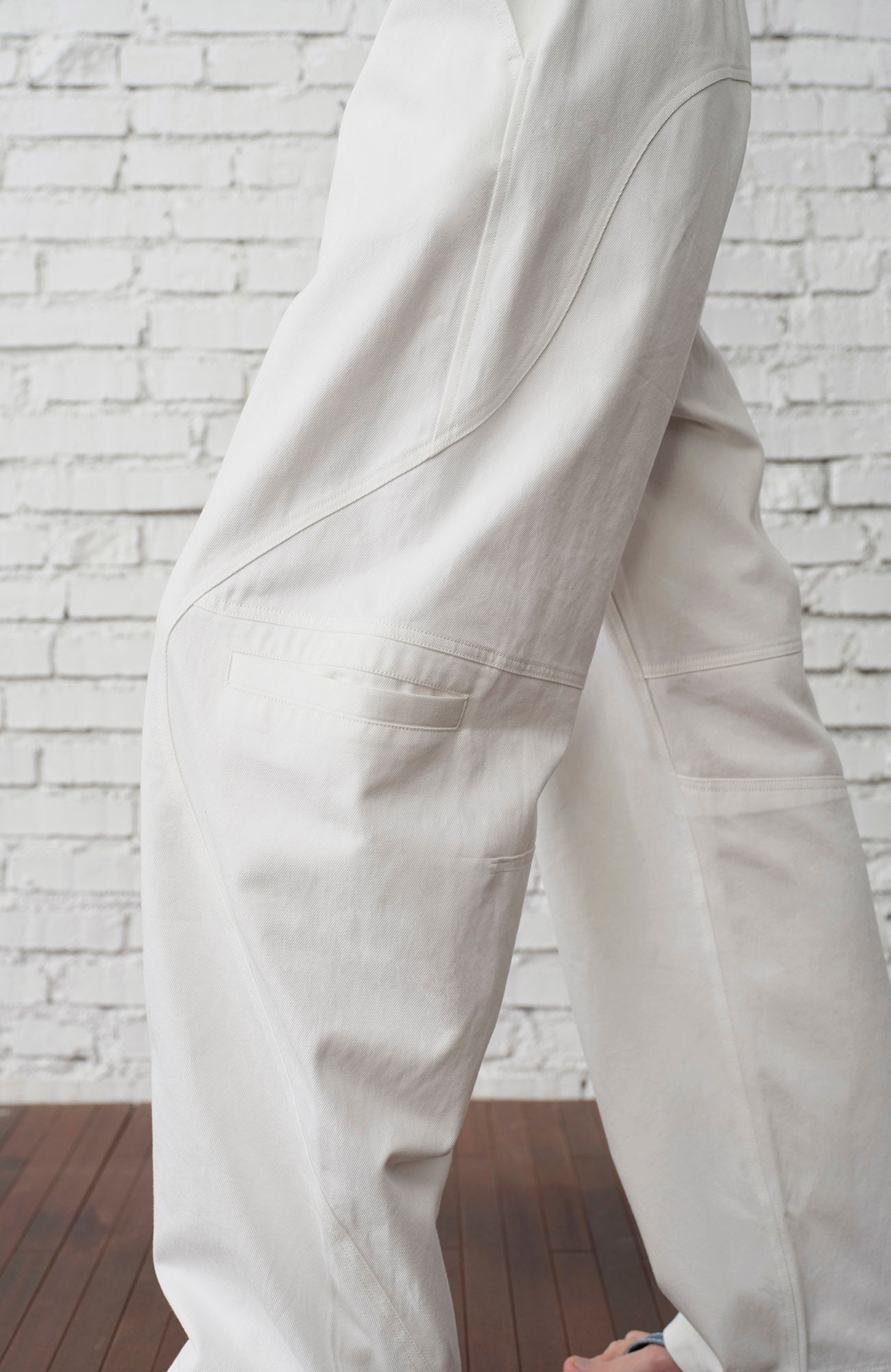 ORGANIC EMOTION Curved-Seam Workwear Jeans-Jeans-S-Khaki-Free Shipping Leatheretro