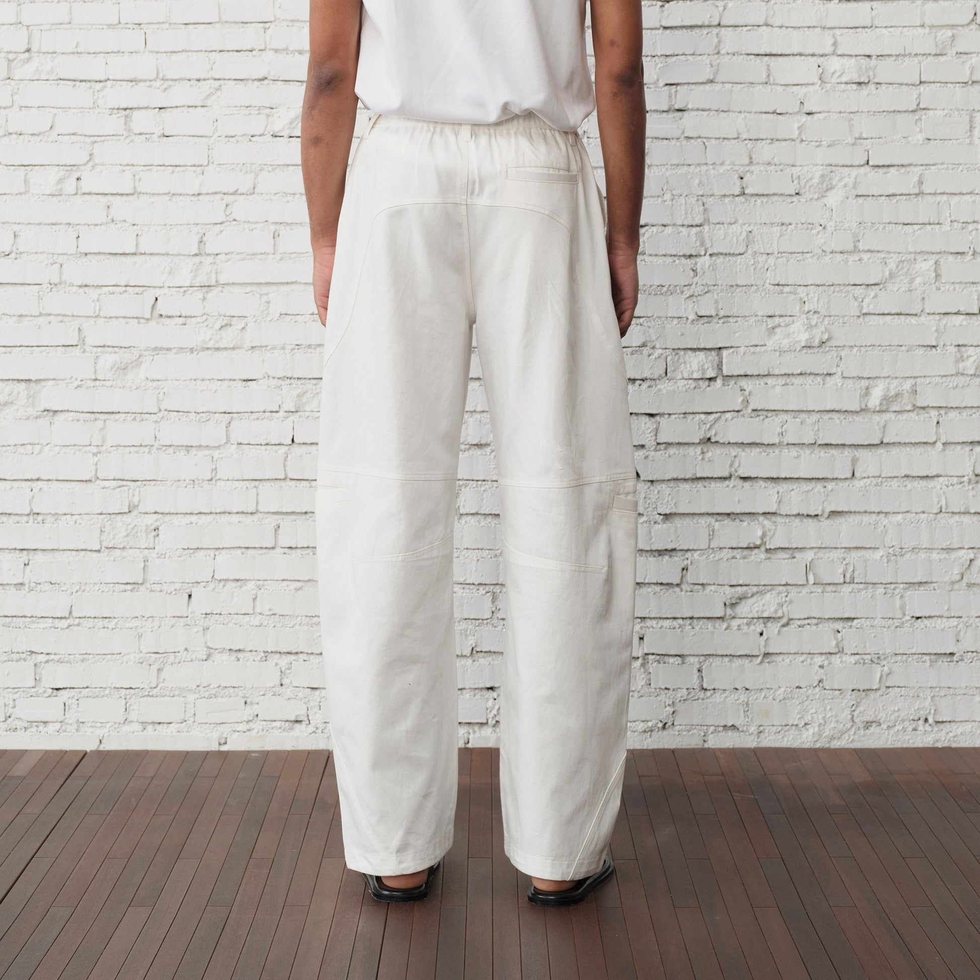 ORGANIC EMOTION Curved-Seam Workwear Jeans-Jeans-S-Khaki-Free Shipping Leatheretro