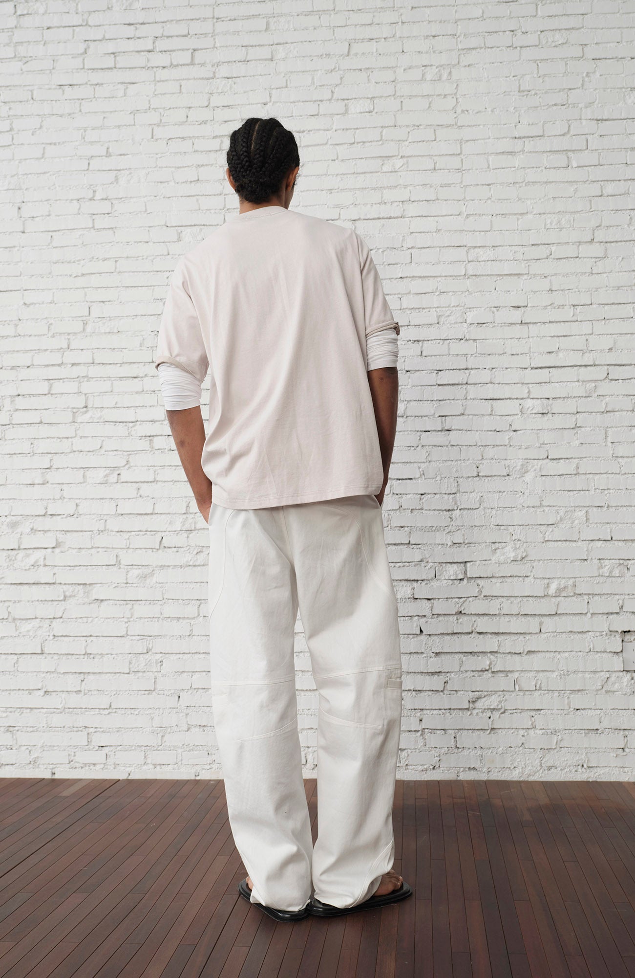 ORGANIC EMOTION Curved-Seam Workwear Jeans-Jeans-S-Khaki-Free Shipping Leatheretro