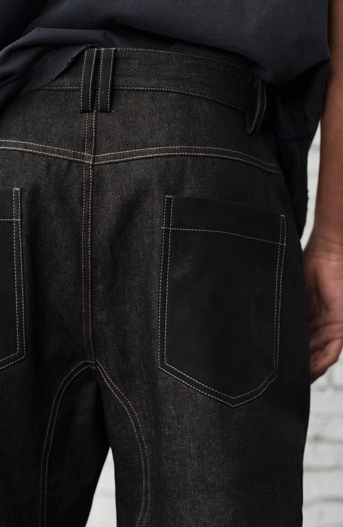 ORGANIC EMOTION Contrast-Paneled Workwear Jeans-Jeans-S-Free Shipping Leatheretro