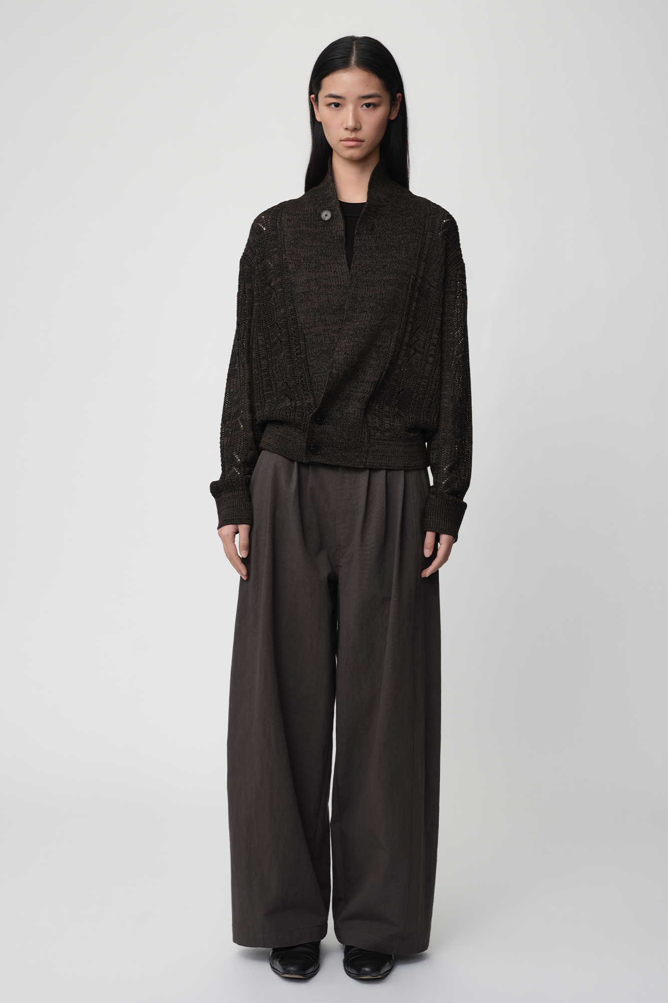 OPICLOTH Slouchy Open-Knit Cardigan-Jacket-XS-Free Shipping Leatheretro