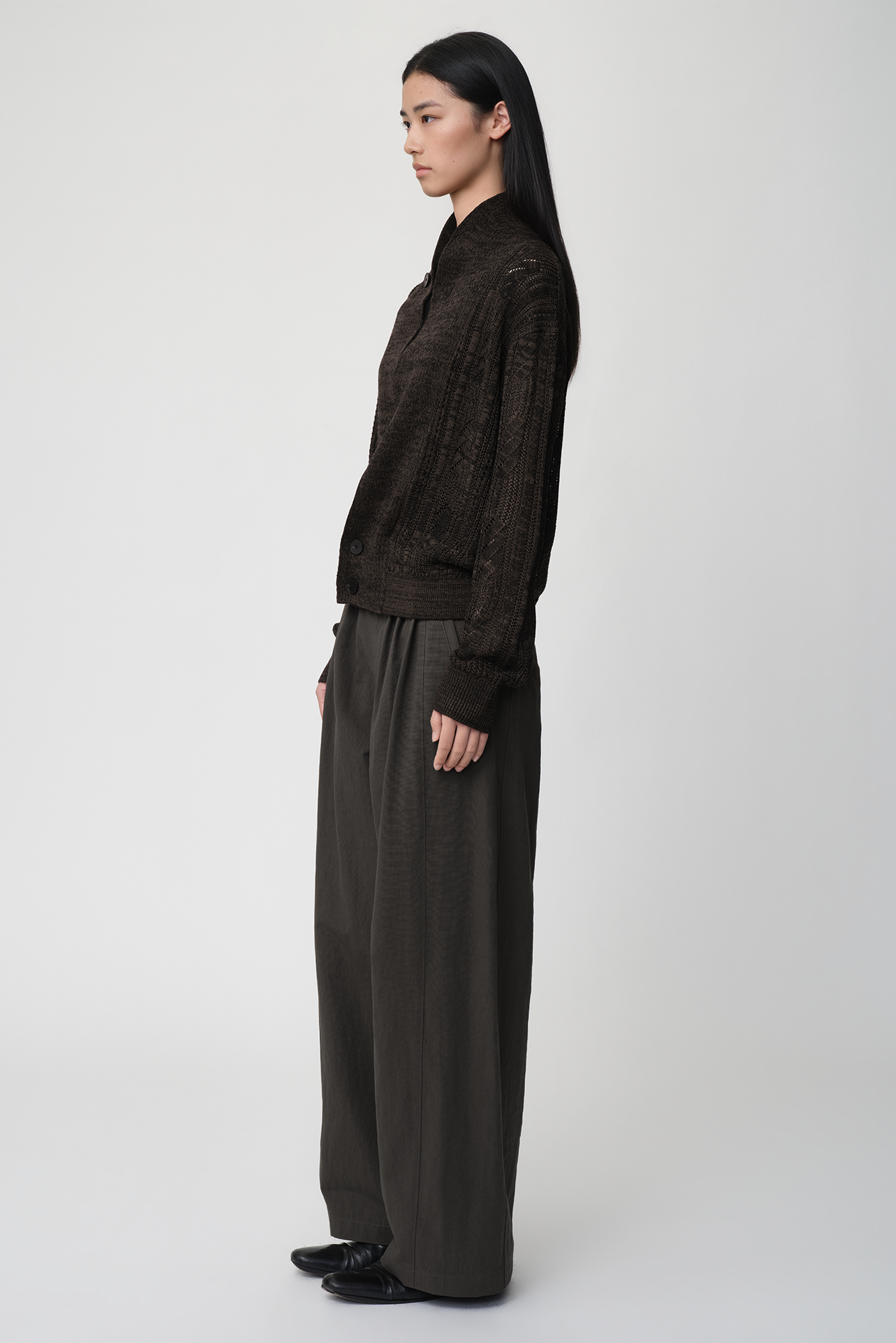 OPICLOTH Retro Pleated Wide-Leg Trousers-Pants-XS-Khaki-Free Shipping Leatheretro