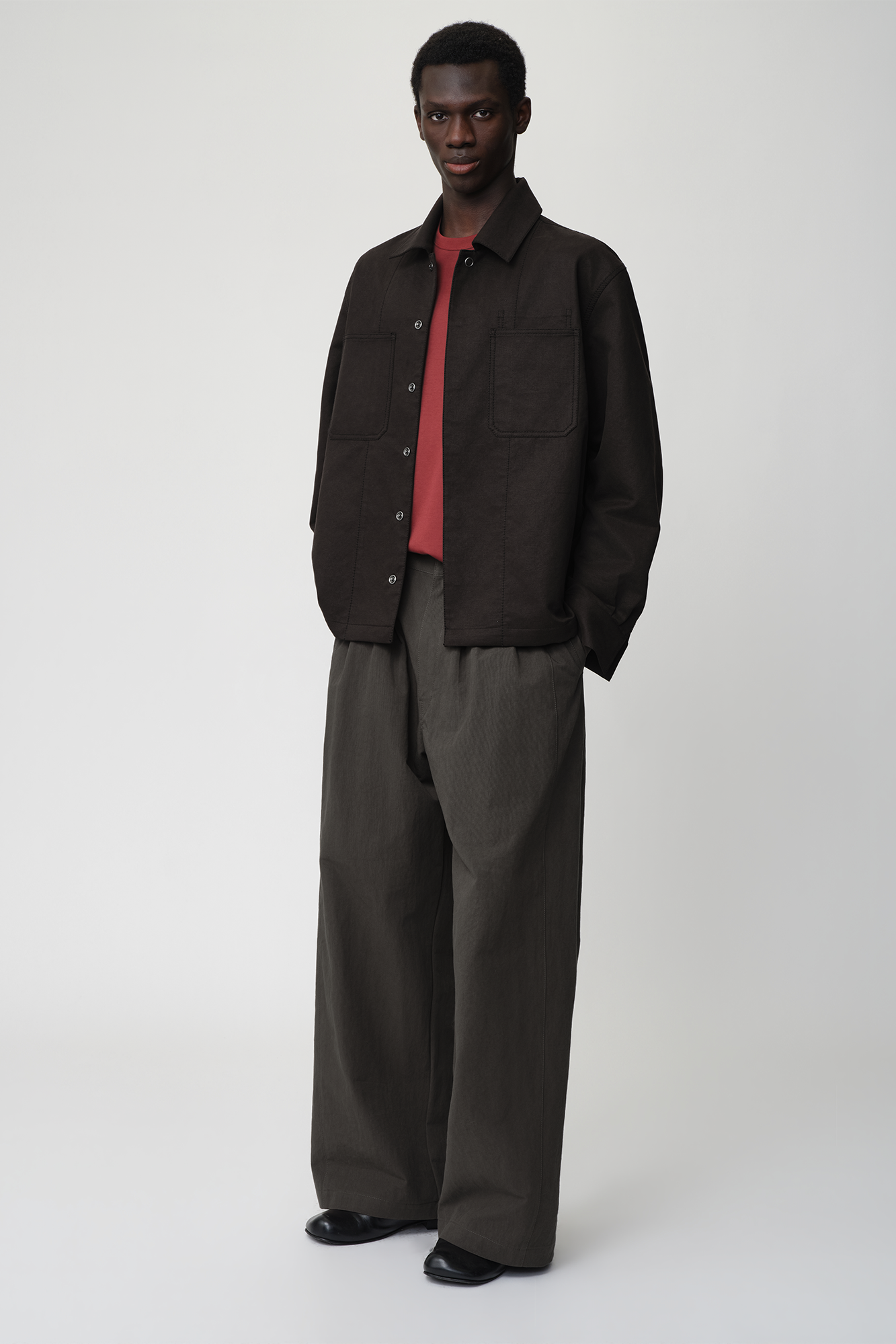 OPICLOTH Retro Pleated Wide-Leg Trousers-Pants-XS-Khaki-Free Shipping Leatheretro