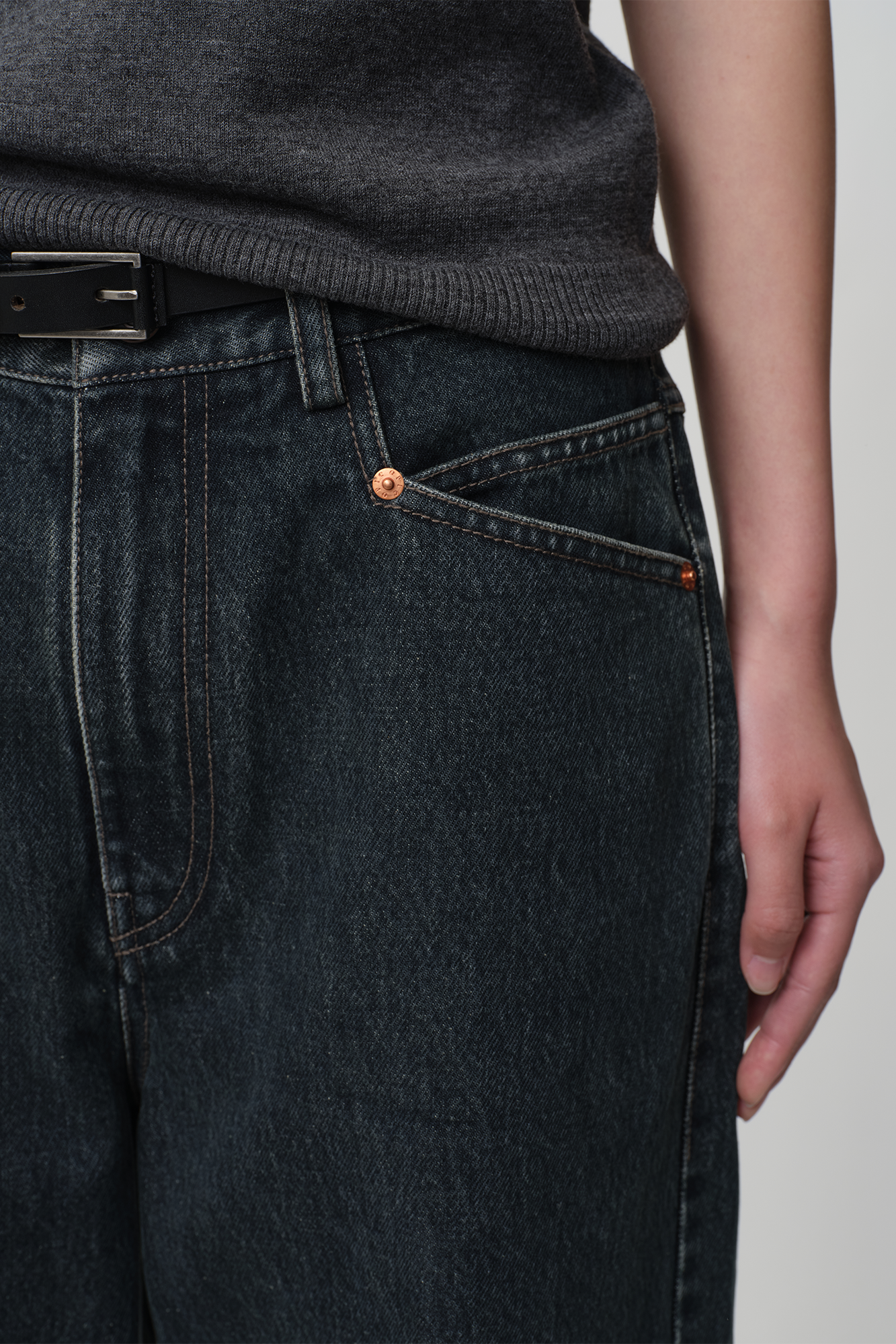 OPICLOTH Retro Washed Straight-Leg Jeans-Jeans-XS-Free Shipping Leatheretro