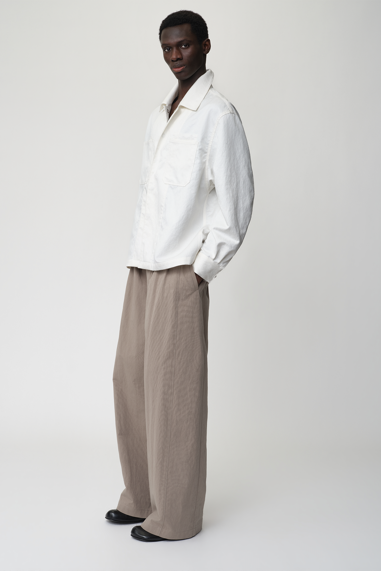 OPICLOTH Retro Pleated Wide-Leg Trousers-Pants-XS-Khaki-Free Shipping Leatheretro