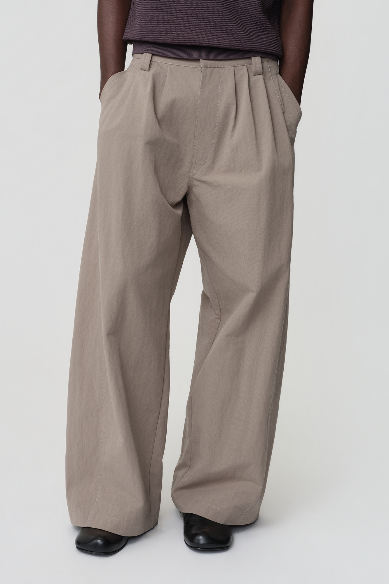 OPICLOTH Retro Pleated Wide-Leg Trousers-Pants-XS-Khaki-Free Shipping Leatheretro