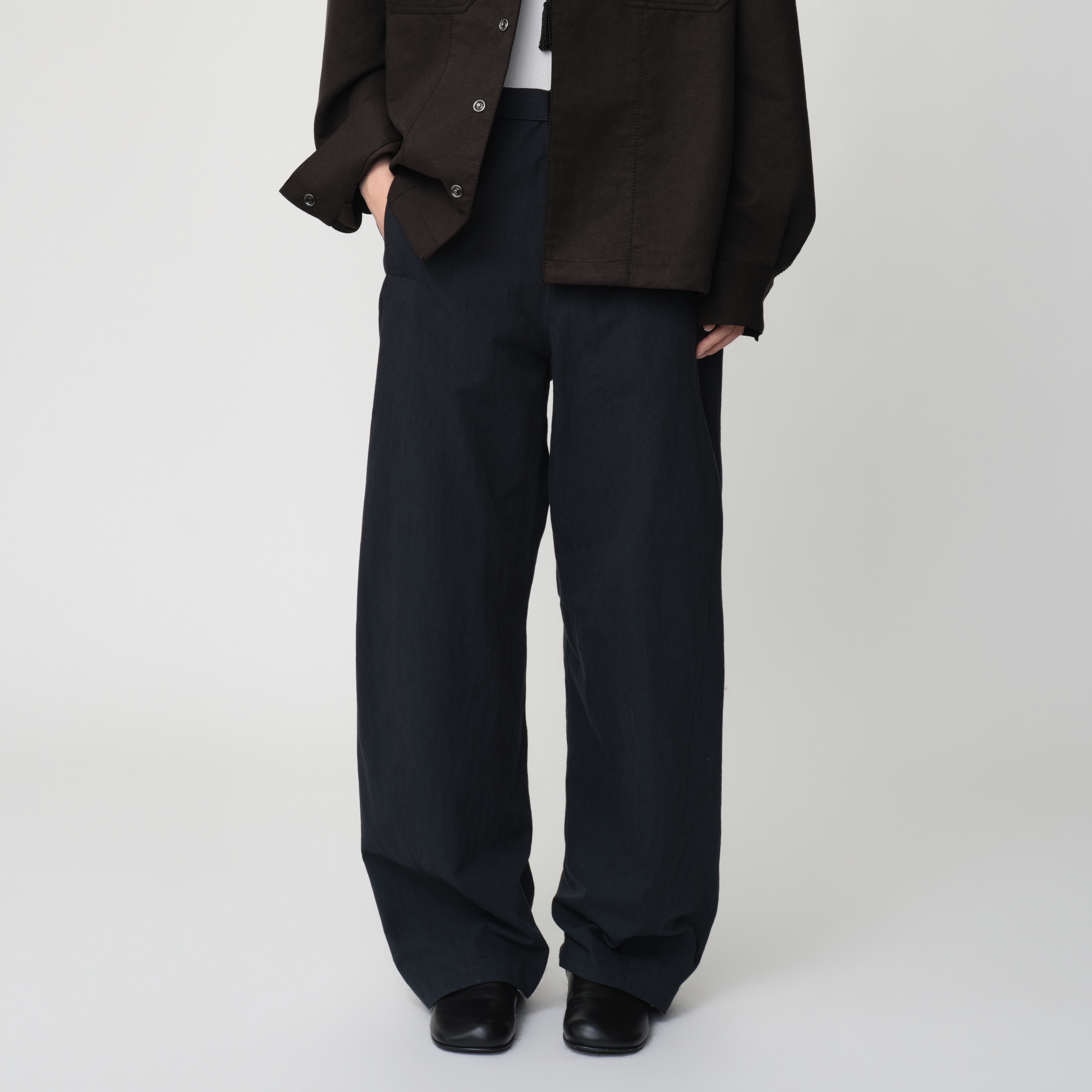 OPICLOTH Essential Adjustable Straight-Leg Trousers-Pants-XS-Free Shipping Leatheretro