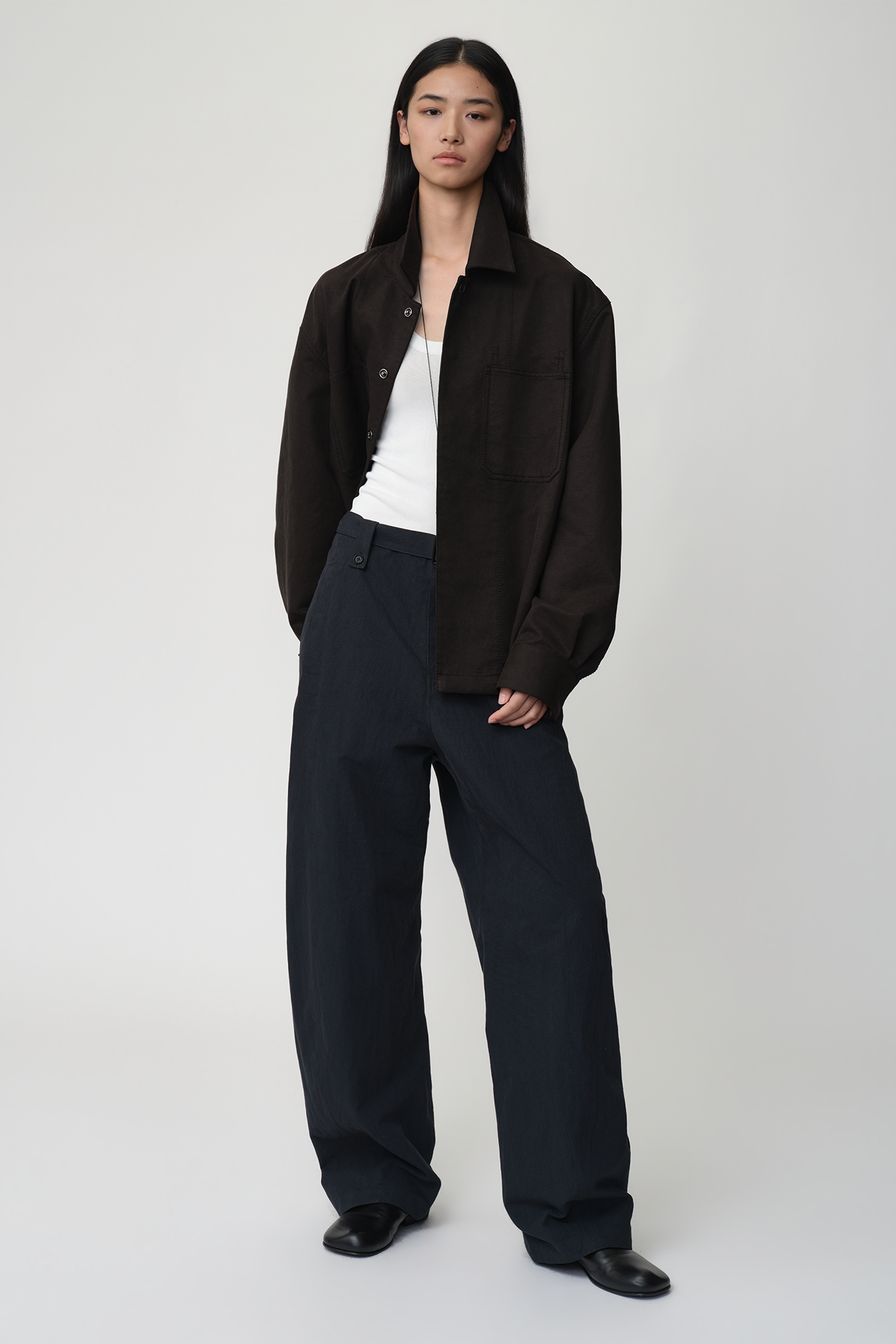 OPICLOTH Essential Adjustable Straight-Leg Trousers-Pants-XS-Free Shipping Leatheretro