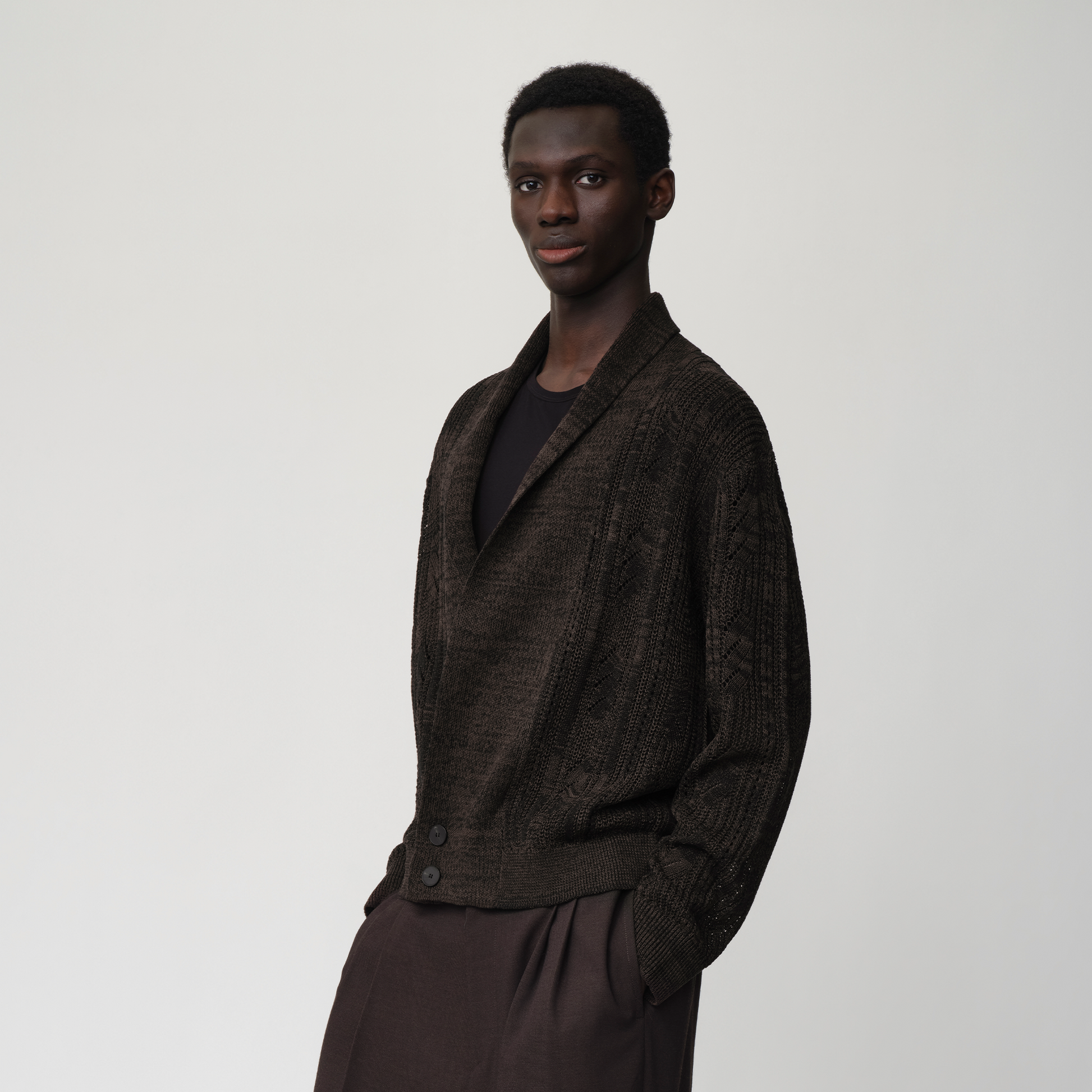 OPICLOTH Slouchy Open-Knit Cardigan-Jacket-XS-Free Shipping Leatheretro