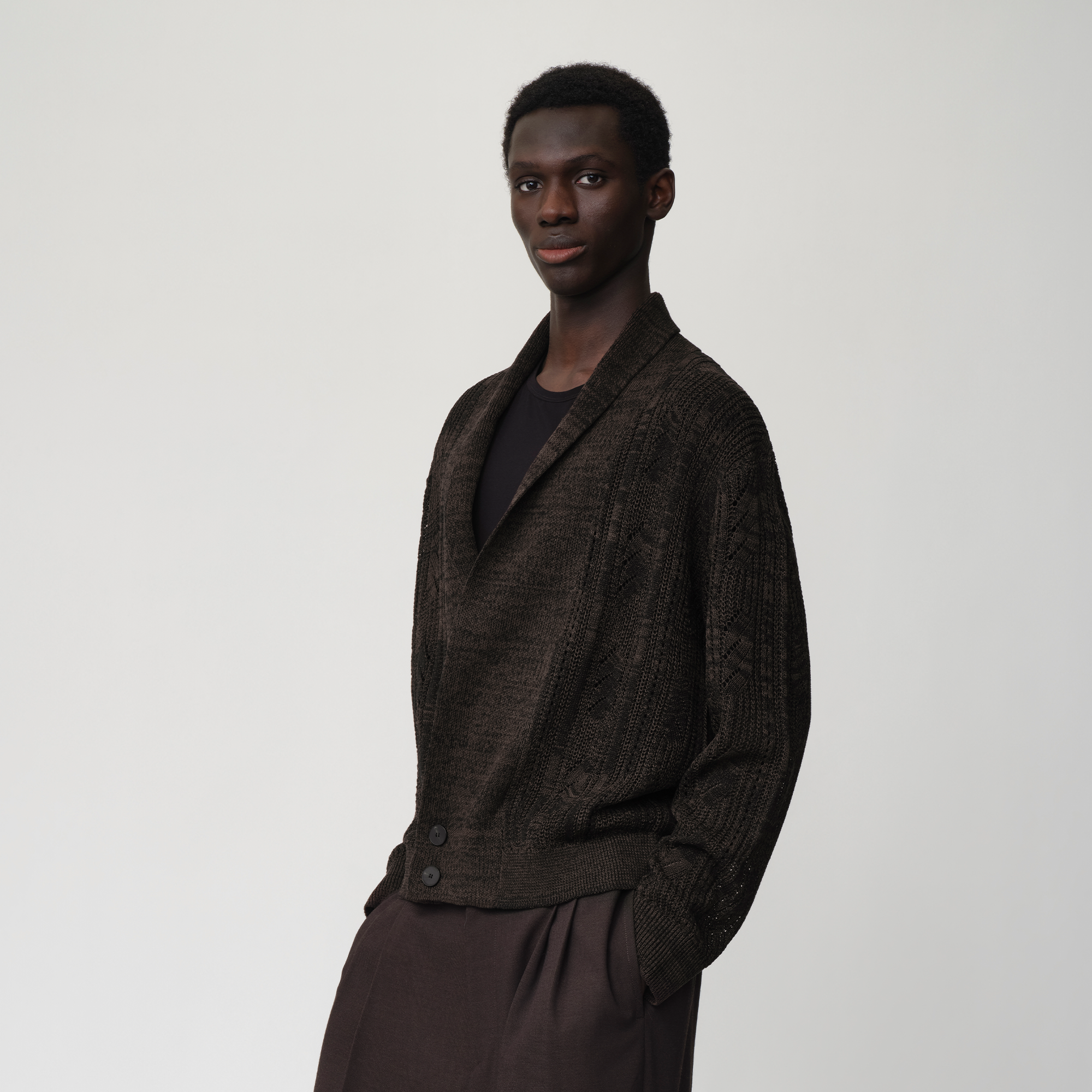 OPICLOTH Slouchy Open-Knit Cardigan-Jacket-XS-Free Shipping Leatheretro
