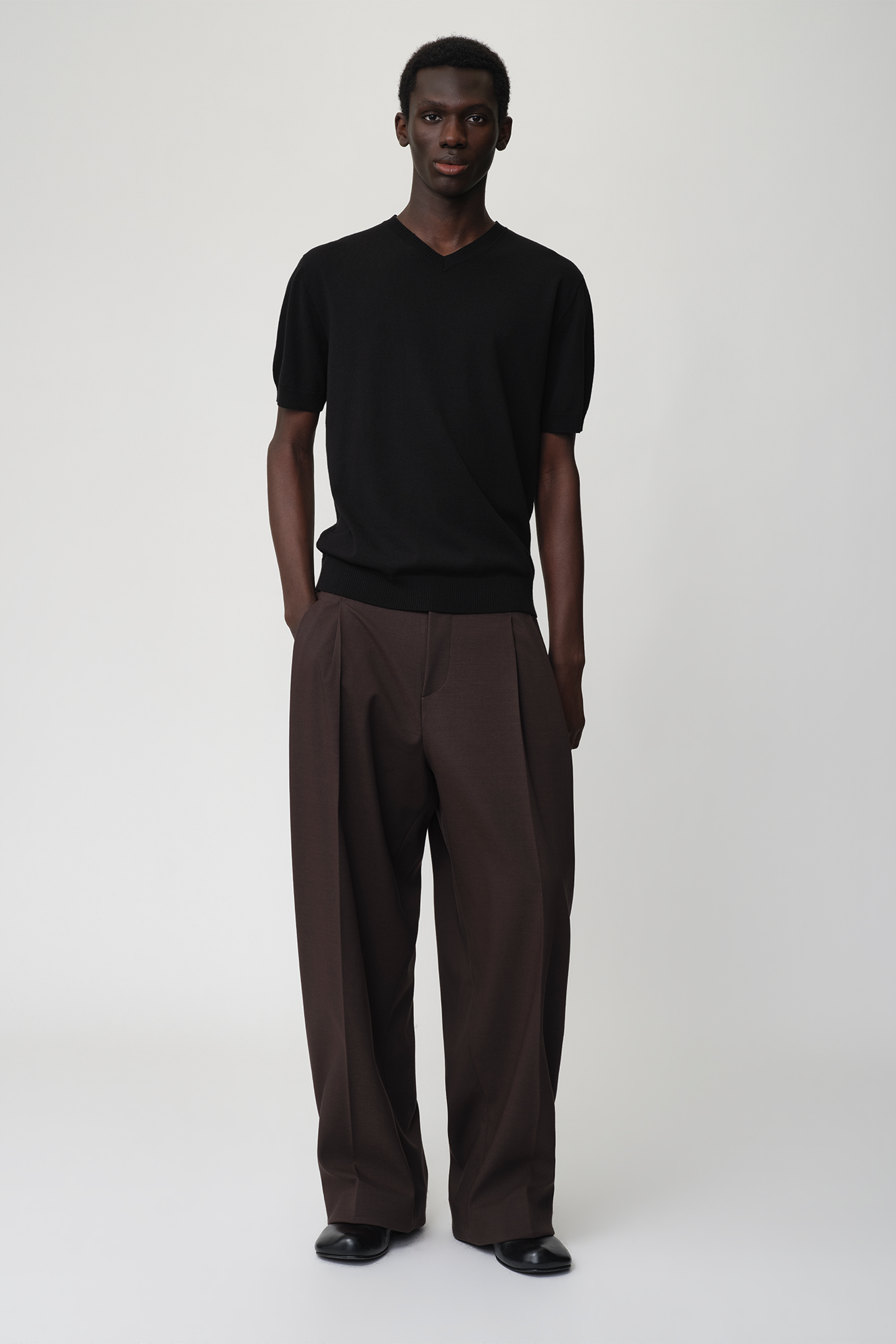 OPICLOTH Retro Double-Pleated Buckle-Tab Trousers-Pants-XS-Free Shipping Leatheretro
