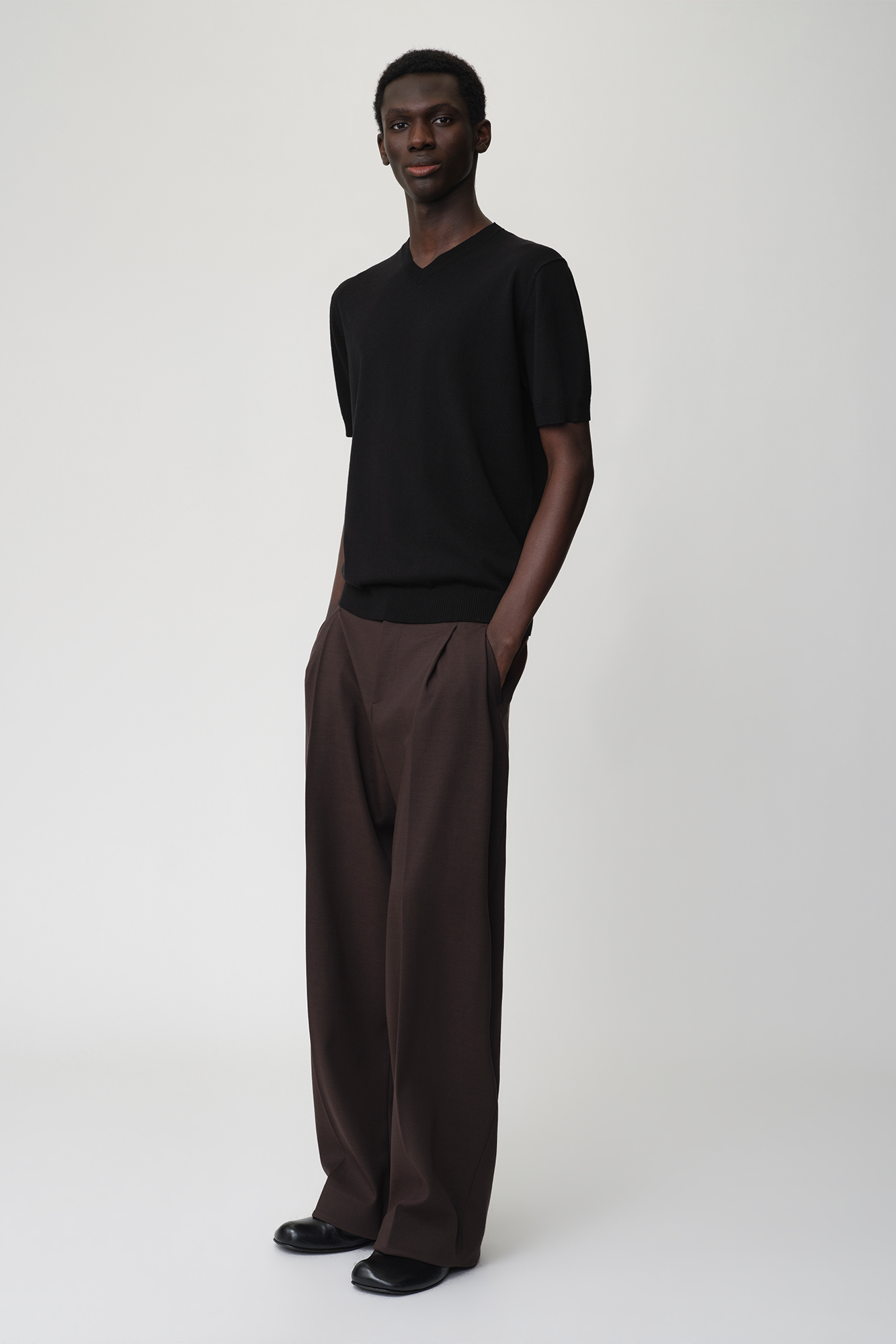 OPICLOTH Retro Double-Pleated Buckle-Tab Trousers-Pants-XS-Free Shipping Leatheretro