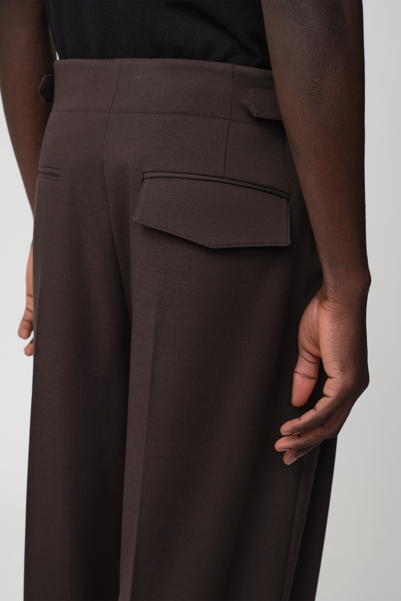 OPICLOTH Retro Double-Pleated Buckle-Tab Trousers-Pants-XS-Free Shipping Leatheretro