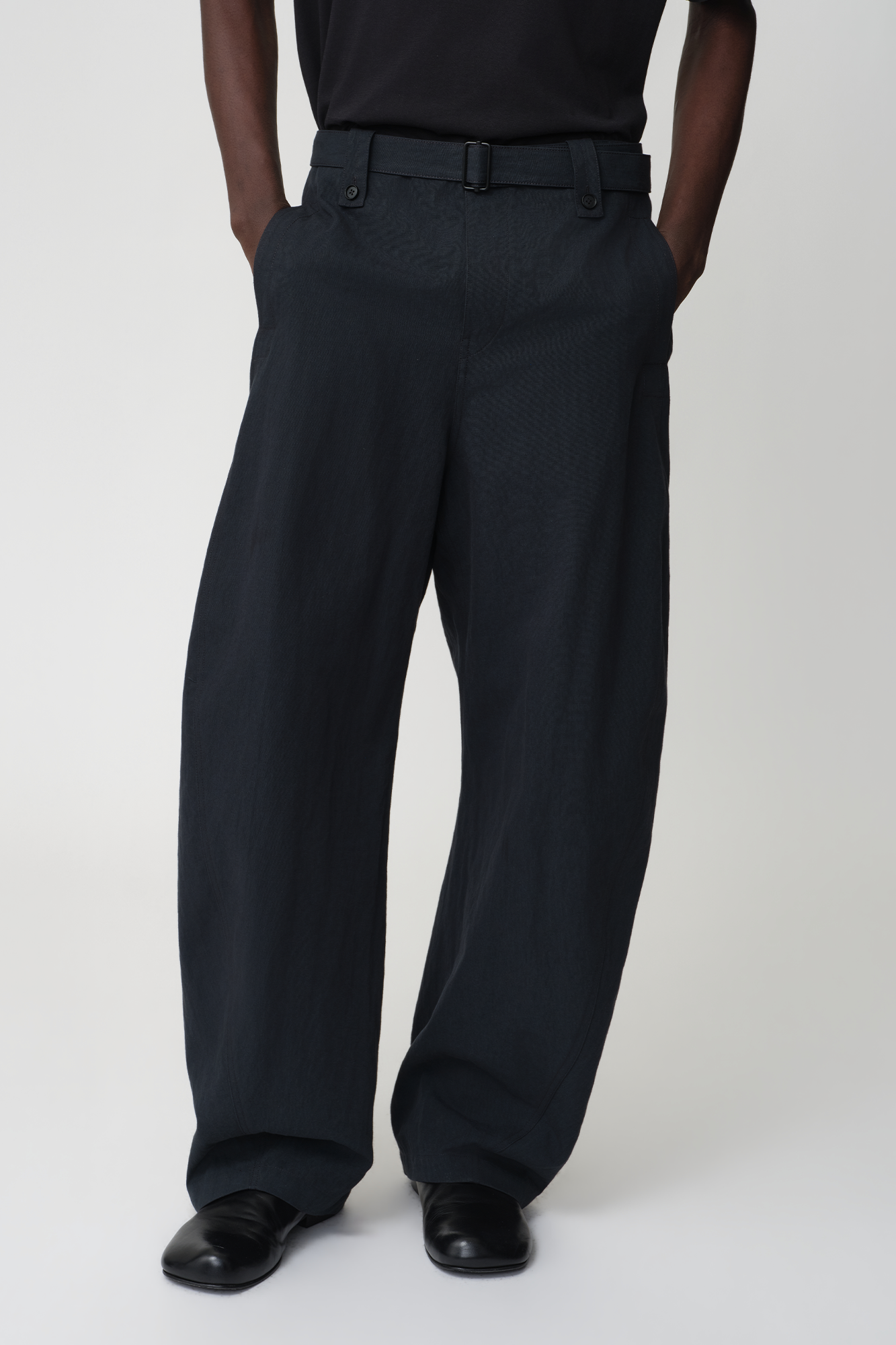 OPICLOTH Essential Adjustable Straight-Leg Trousers-Pants-XS-Free Shipping Leatheretro