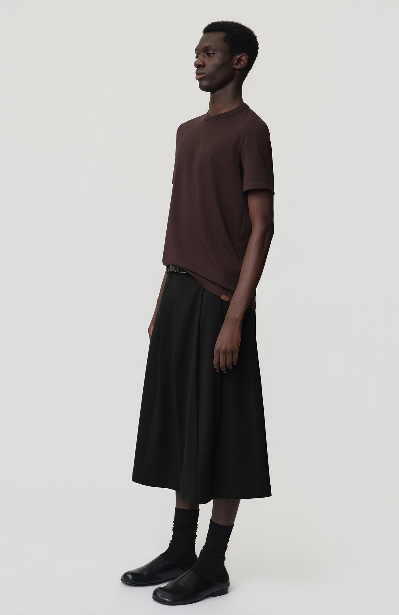 OPICLOTH Asymmetrical Pleated Wool-Blend Shorts-Shorts-XS-Free Shipping Leatheretro