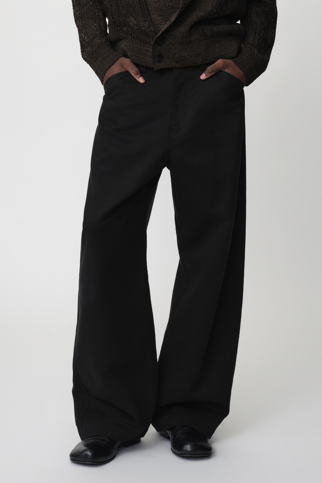 OPICLOTH Adjustable Buckle Straight-Leg Trousers-Pants-XS-Free Shipping Leatheretro
