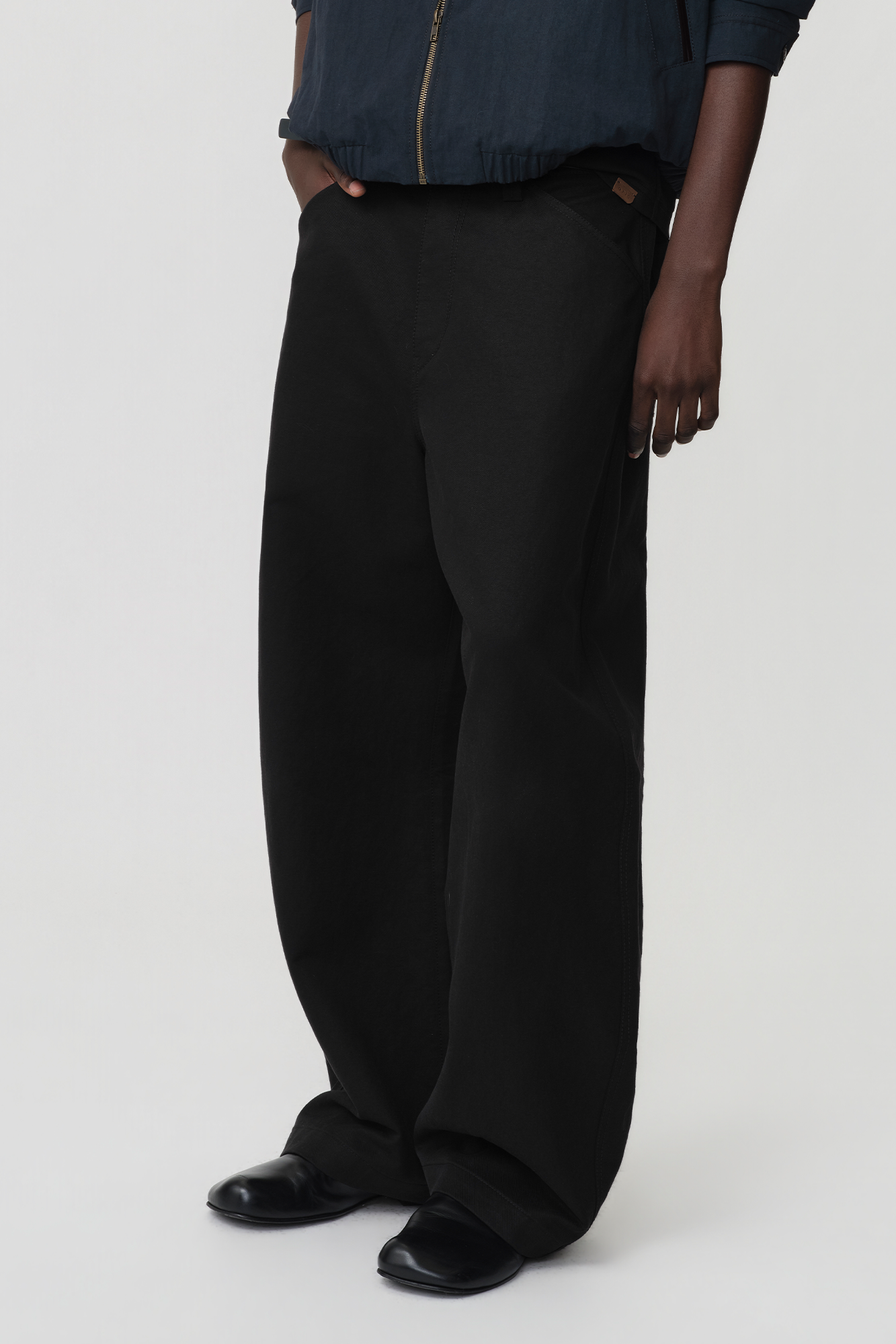 OPICLOTH Adjustable Buckle Straight-Leg Trousers-Pants-XS-Free Shipping Leatheretro