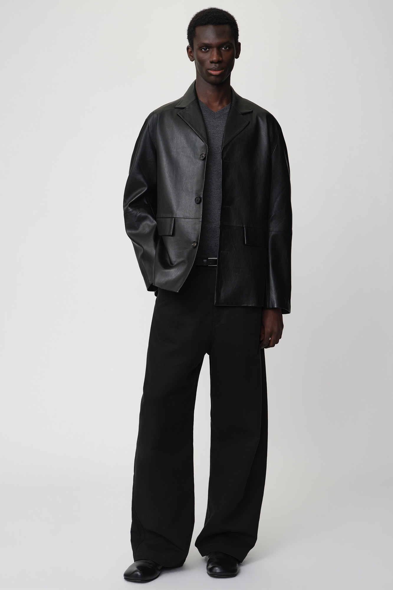 OPICLOTH Adjustable Buckle Straight-Leg Trousers-Pants-XS-Free Shipping Leatheretro