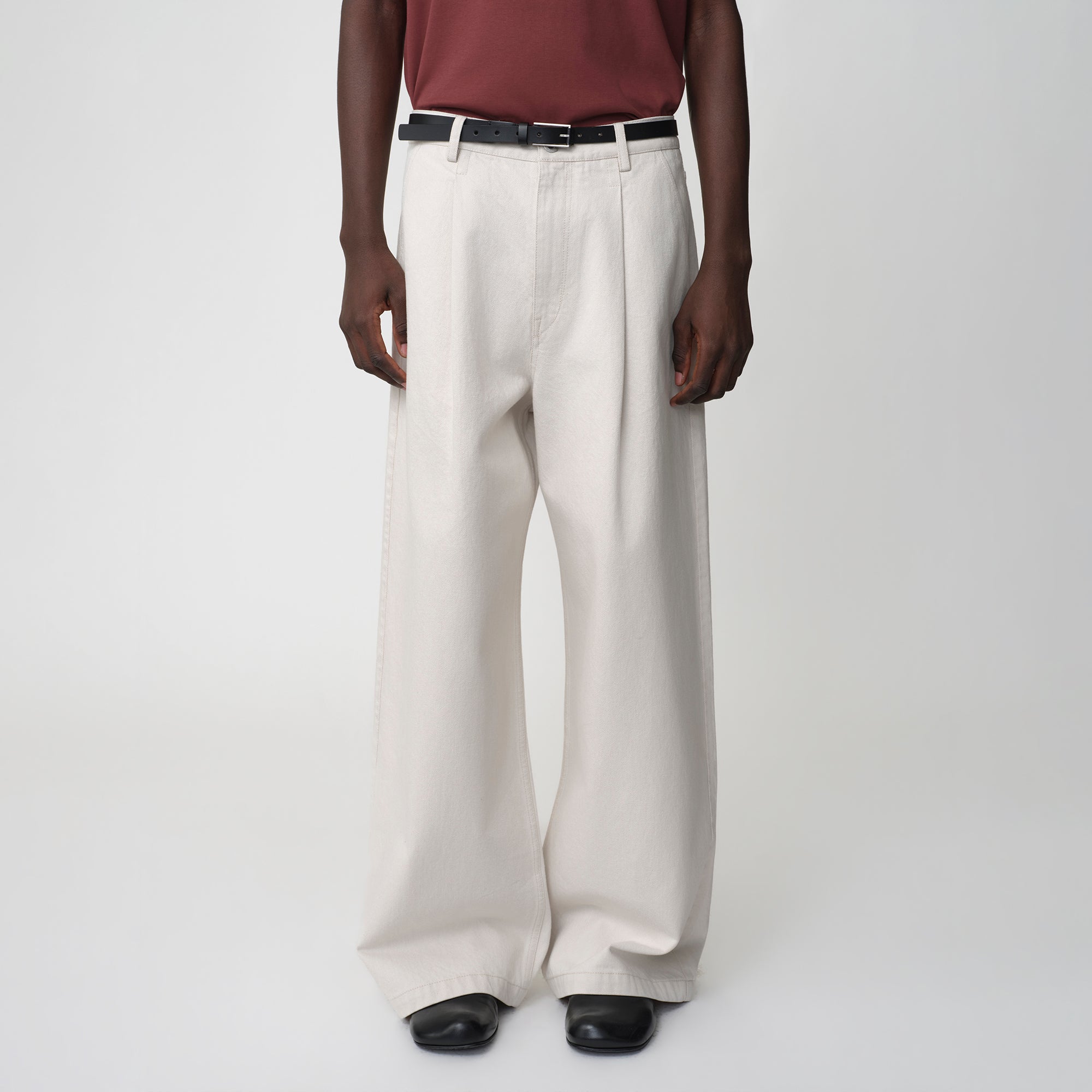 OPICLOTH Pleated Wide-Leg Jeans-Jeans-XS (Preorder)-Free Shipping Leatheretro