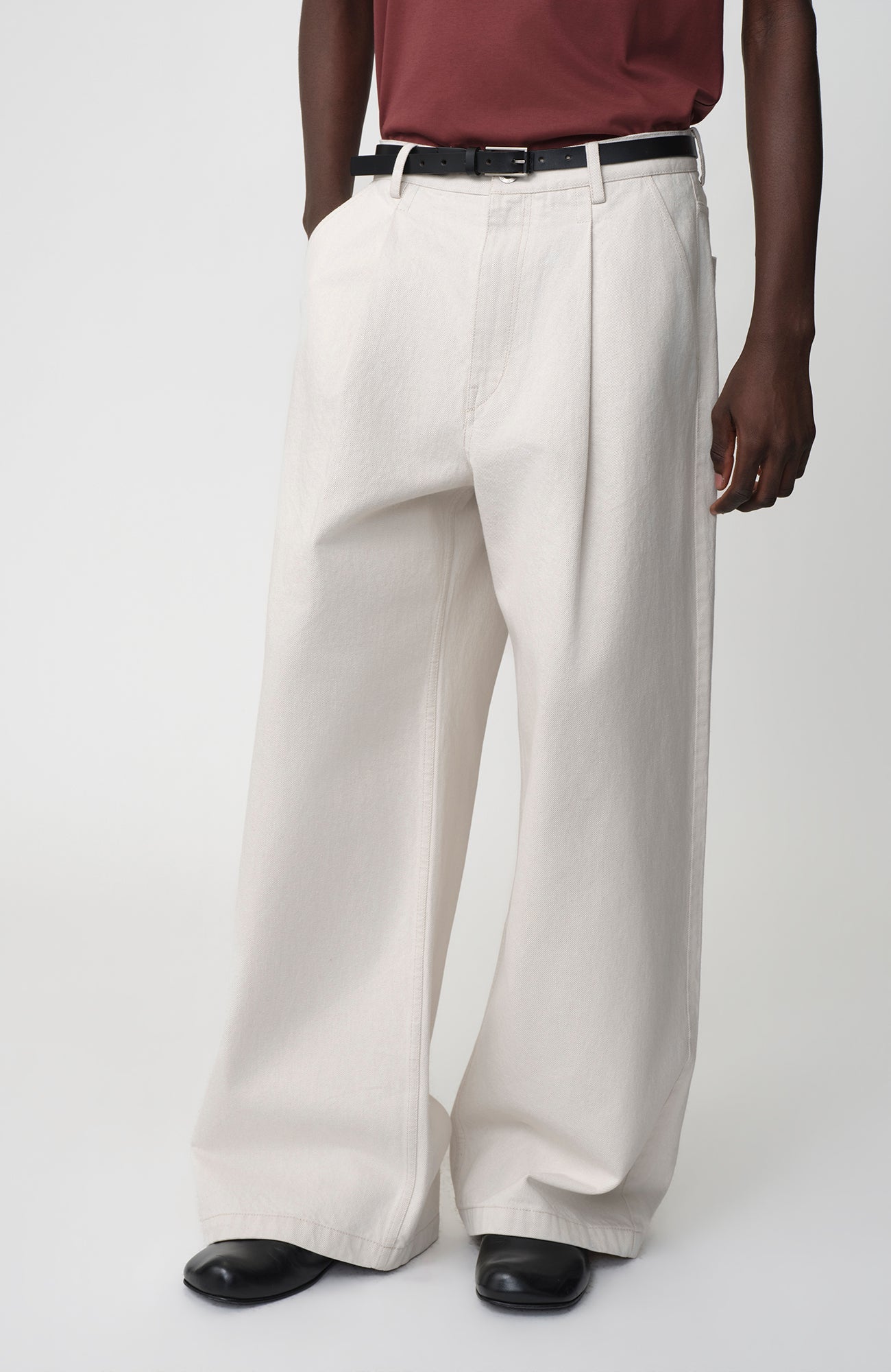 OPICLOTH Pleated Wide-Leg Jeans-Jeans-XS (Preorder)-Free Shipping Leatheretro