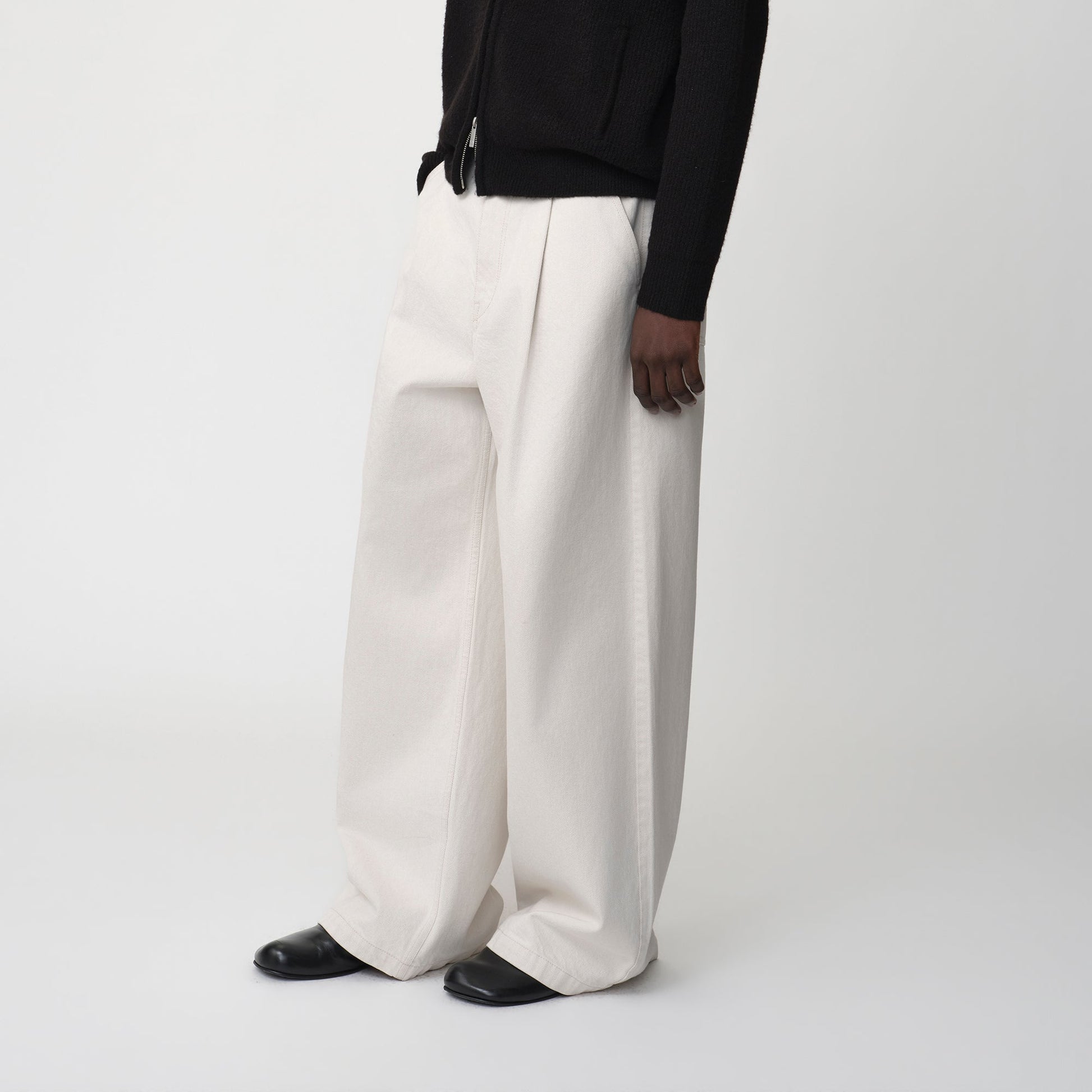 OPICLOTH Pleated Wide-Leg Jeans-Jeans-XS (Preorder)-Free Shipping Leatheretro