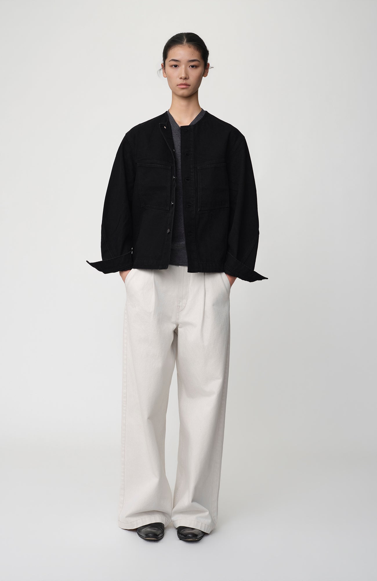 OPICLOTH Pleated Wide-Leg Jeans-Jeans-XS (Preorder)-Free Shipping Leatheretro