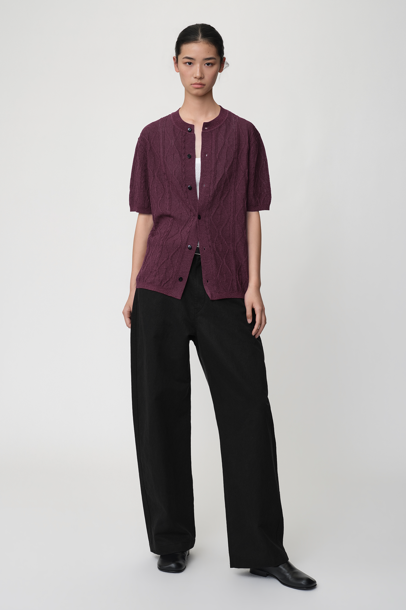 OPICLOTH Adjustable Buckle Straight-Leg Trousers-Pants-XS-Free Shipping Leatheretro