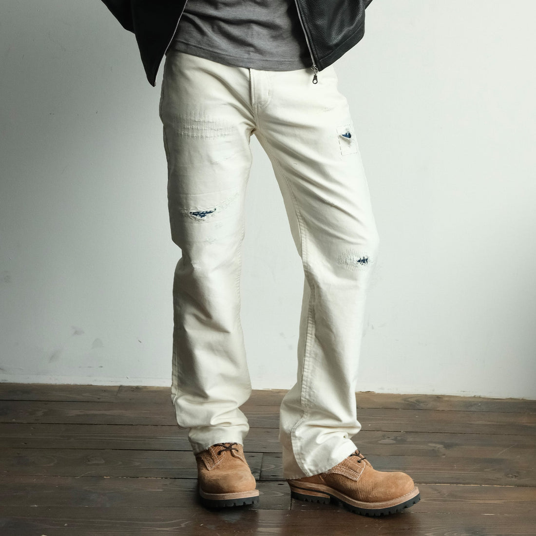 NEIGBORL Distressed Washed Patchwork Pants-Pants-S-Free Shipping Leatheretro