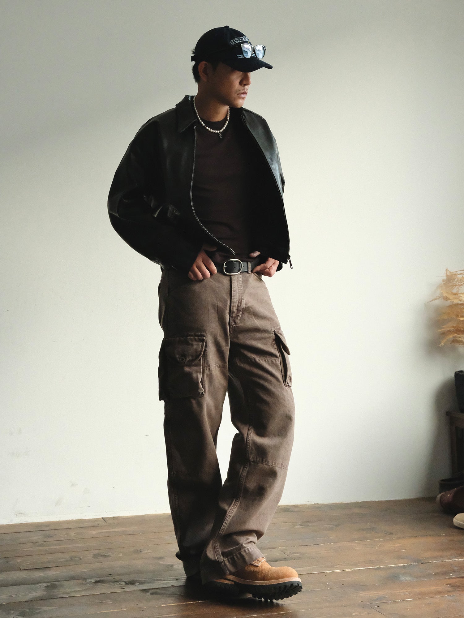 NEIGBORL Washed Multi-Pocket Gradient Cargo Pants-Pants-S-Free Shipping Leatheretro