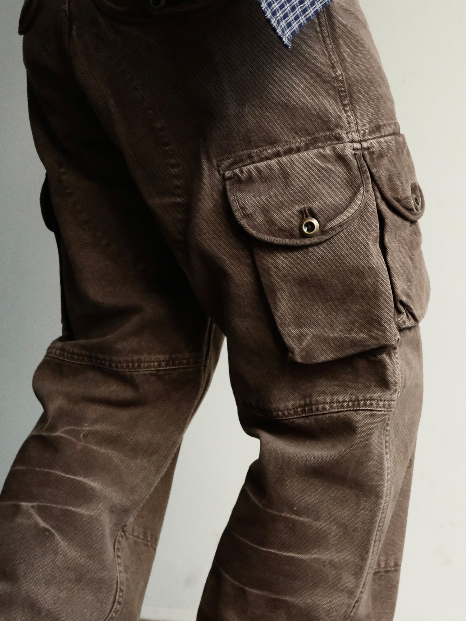 NEIGBORL Washed Multi-Pocket Gradient Cargo Pants-Pants-S-Free Shipping Leatheretro
