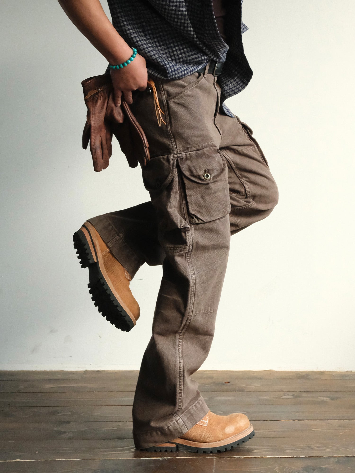 NEIGBORL Washed Multi-Pocket Gradient Cargo Pants-Pants-S-Free Shipping Leatheretro