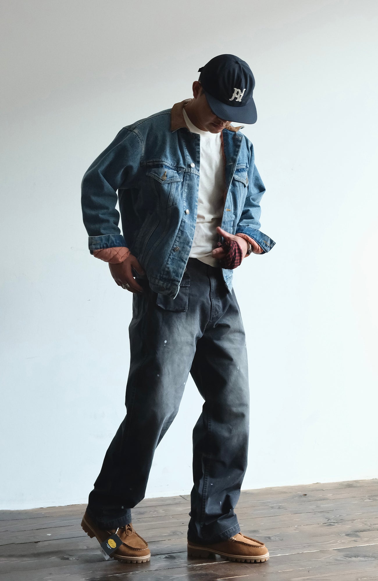 NEIGBORL Washed Paint Splatter Cargo Pants-Pants-S-Dark Gray-Free Shipping Leatheretro