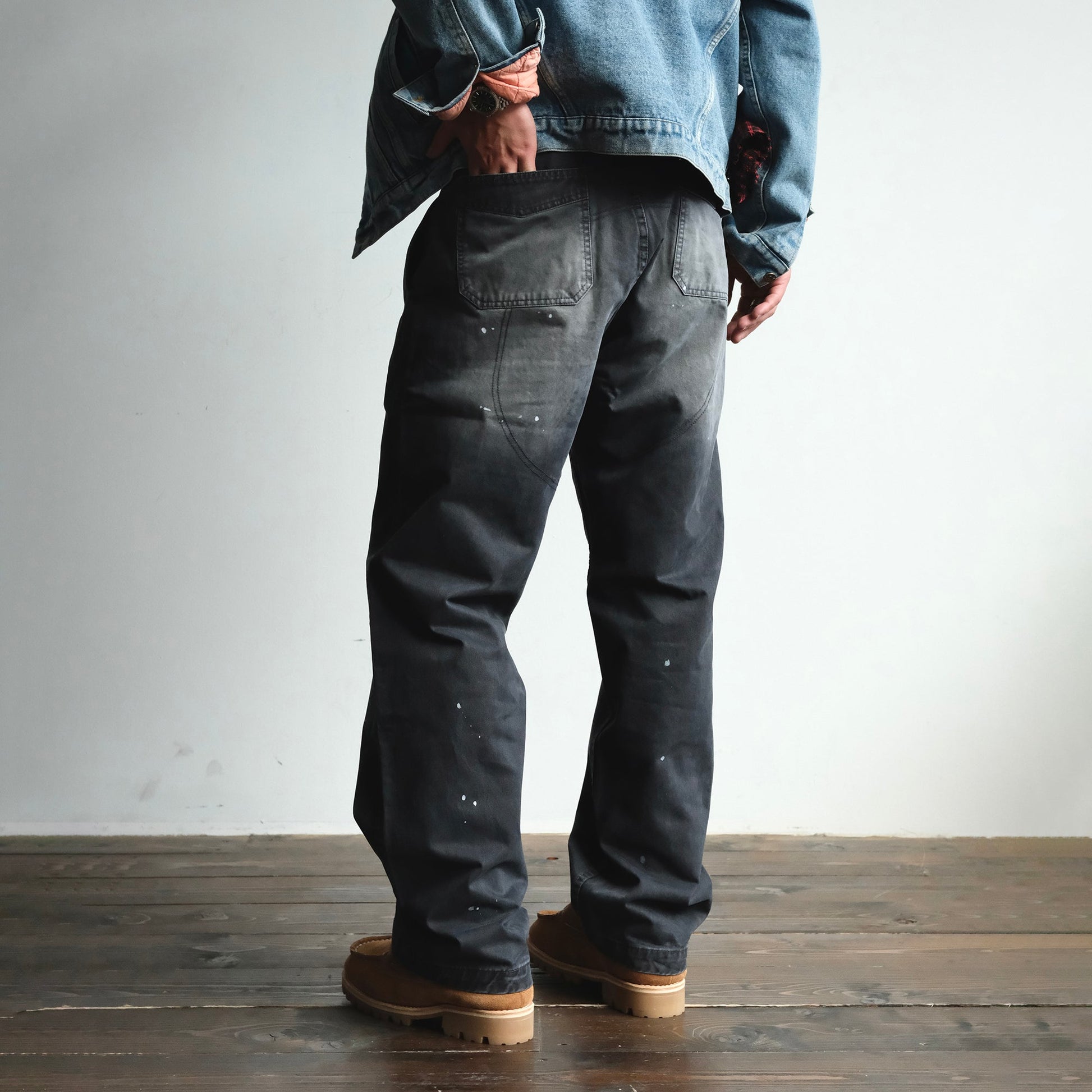 NEIGBORL Washed Paint Splatter Cargo Pants-Pants-S-Dark Gray-Free Shipping Leatheretro