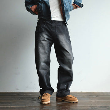 NEIGBORL Washed Paint Splatter Cargo Pants-Pants-S-Dark Gray-Free Shipping Leatheretro