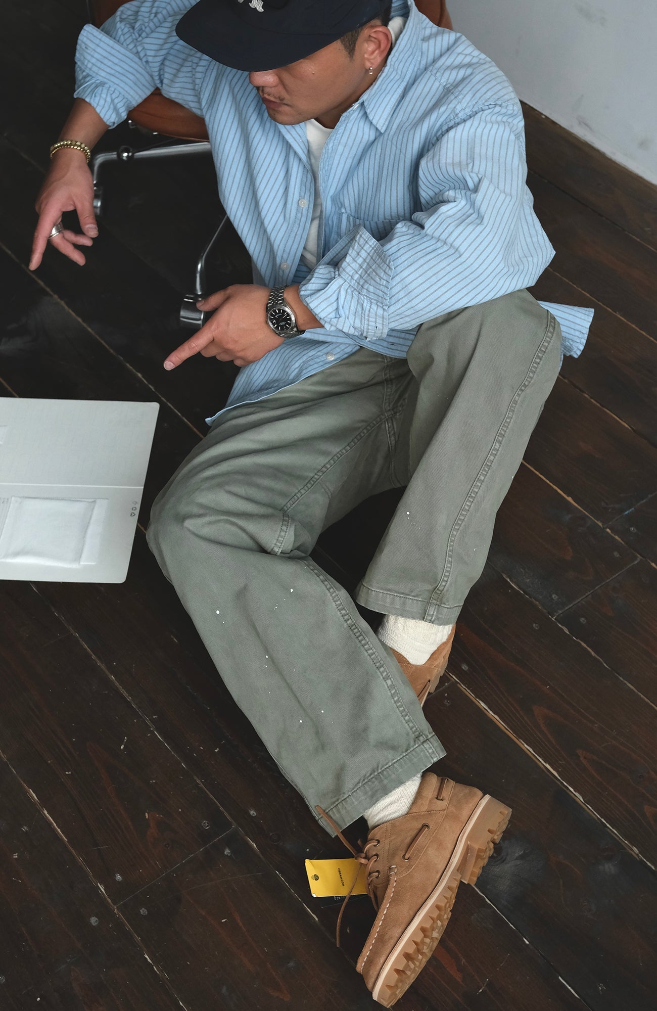 NEIGBORL Washed Paint Splatter Cargo Pants-Pants-S-Dark Gray-Free Shipping Leatheretro