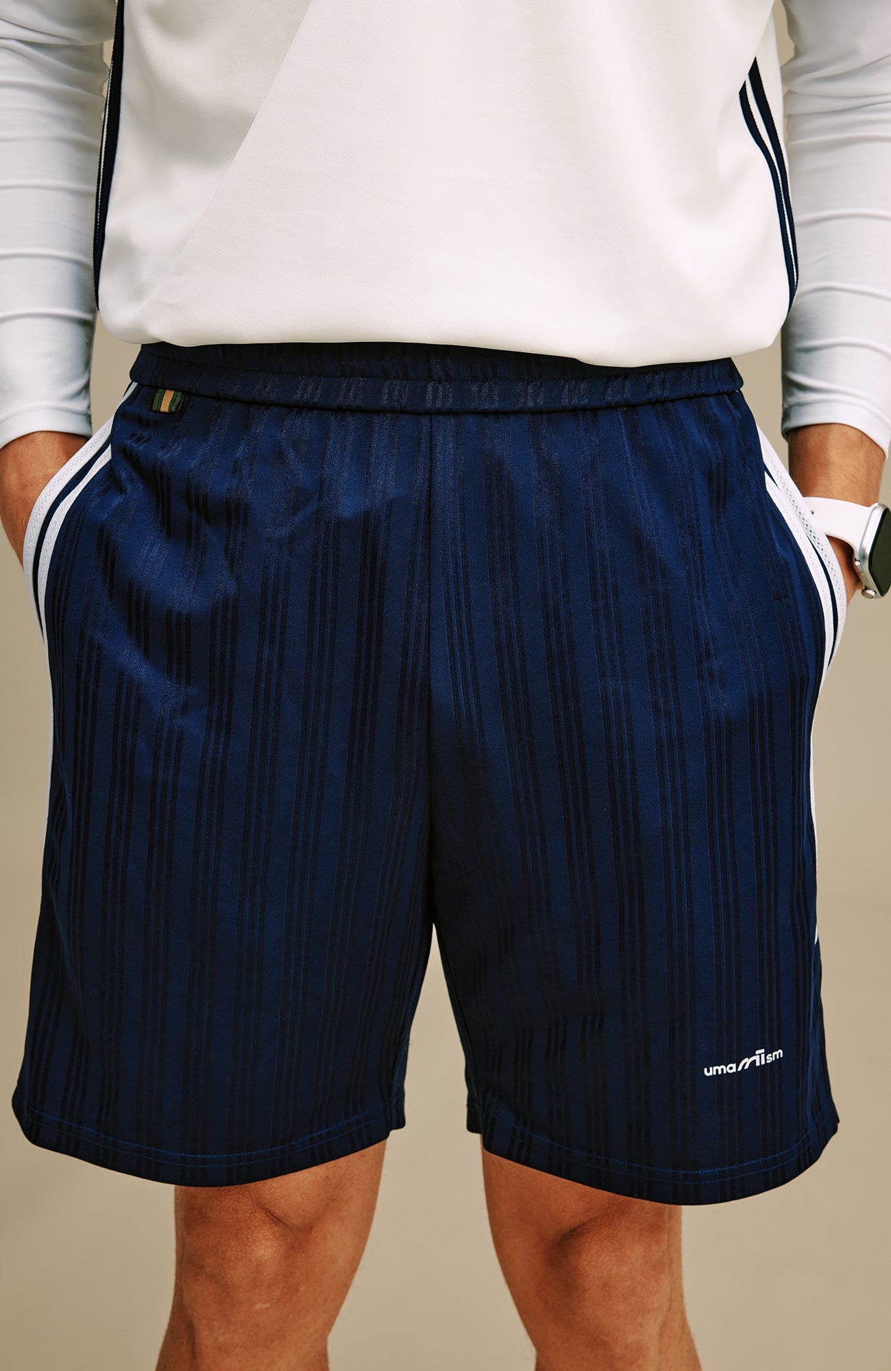 UMAMIISM Striped Quick-Dry Track Shorts-Shorts-XS-Free Shipping Leatheretro